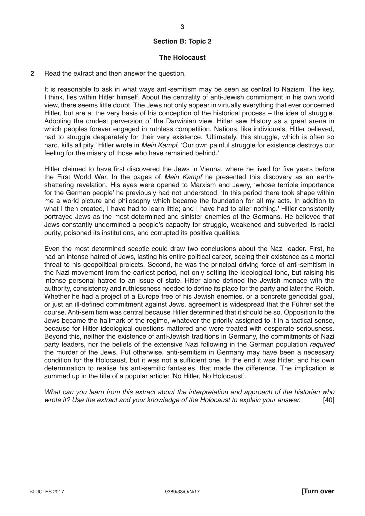Cambridge A Level History 9389 2017 Oct/Nov Paper 3 · Variant 3 question paper, page 3 of 4