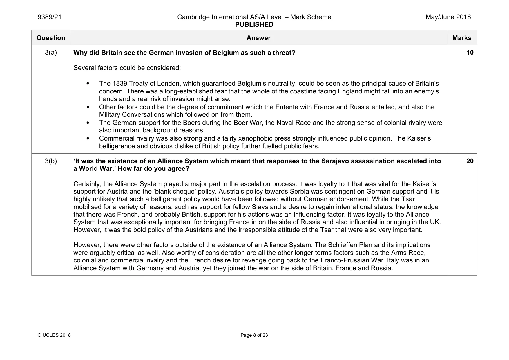 Mark scheme, page 8 of 23