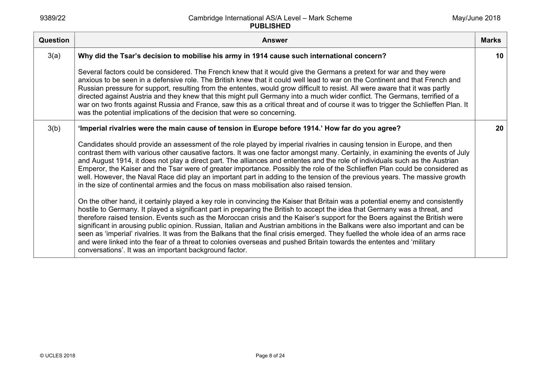 Mark scheme, page 8 of 24