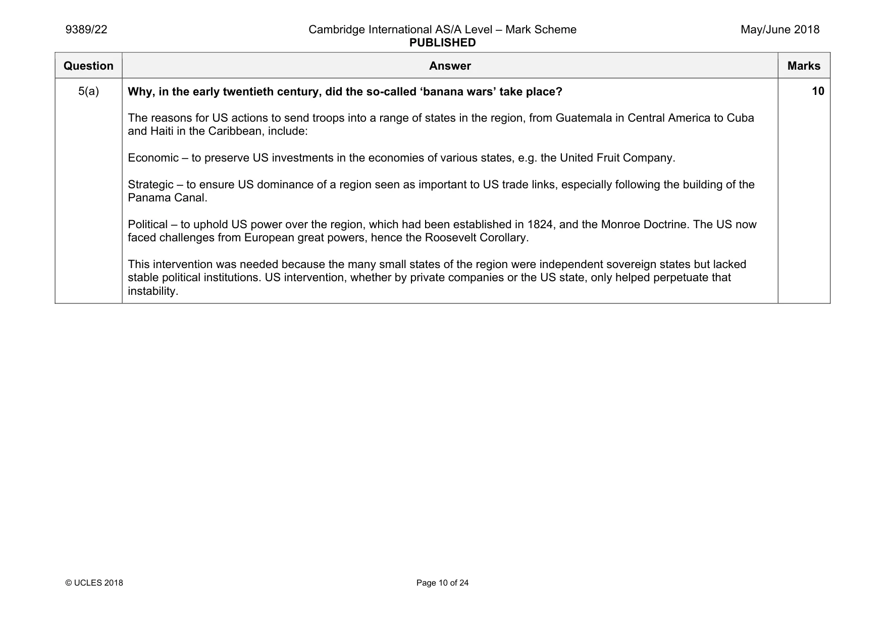 Mark scheme, page 10 of 24