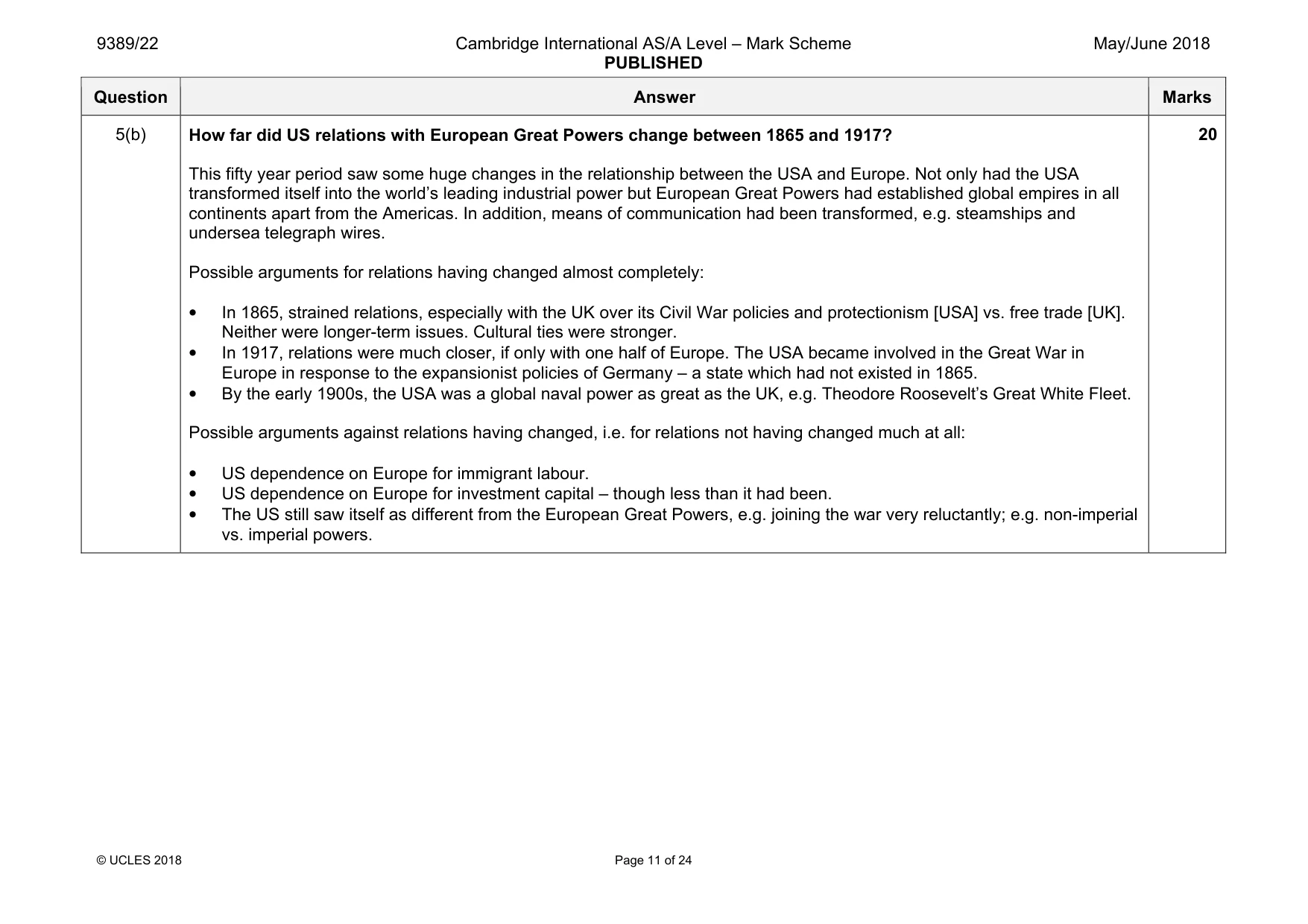 Mark scheme, page 11 of 24