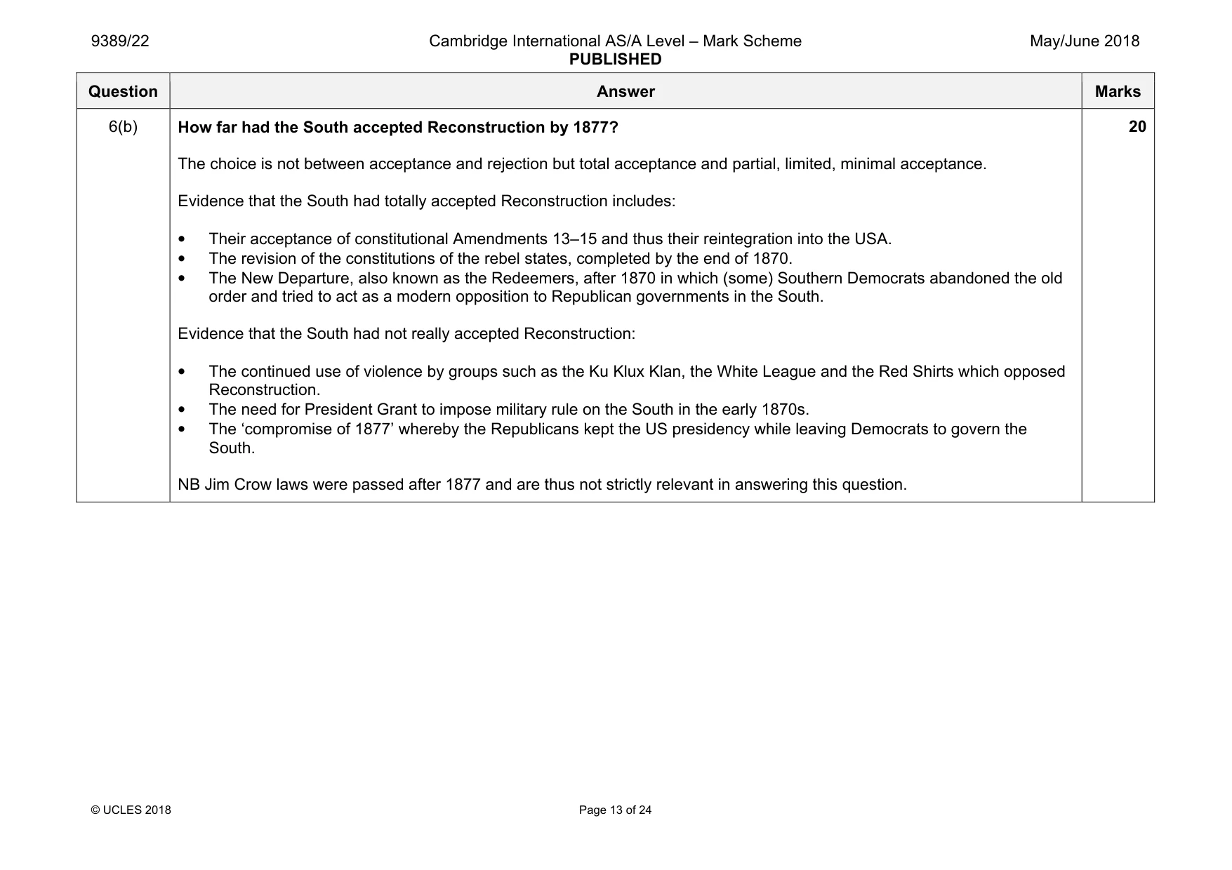 Mark scheme, page 13 of 24