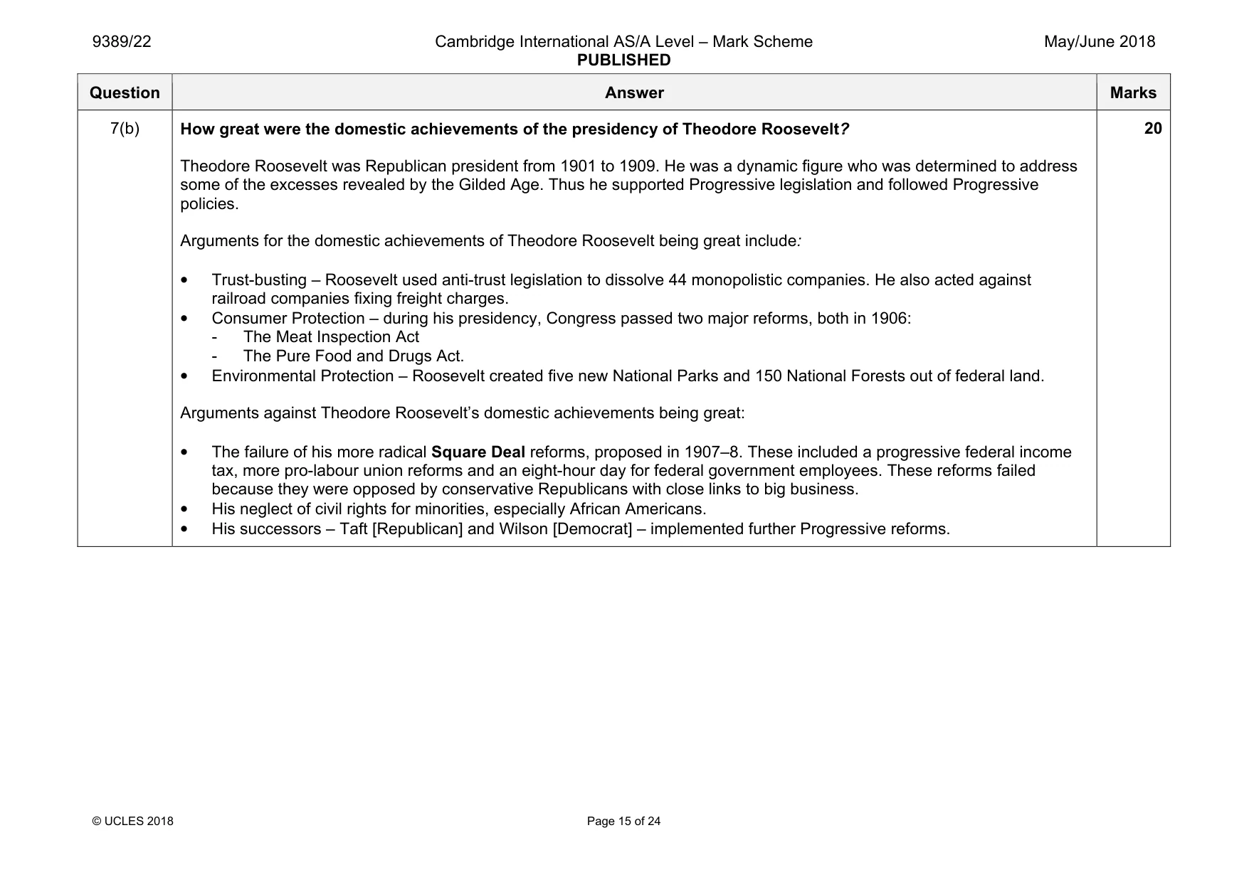 Mark scheme, page 15 of 24