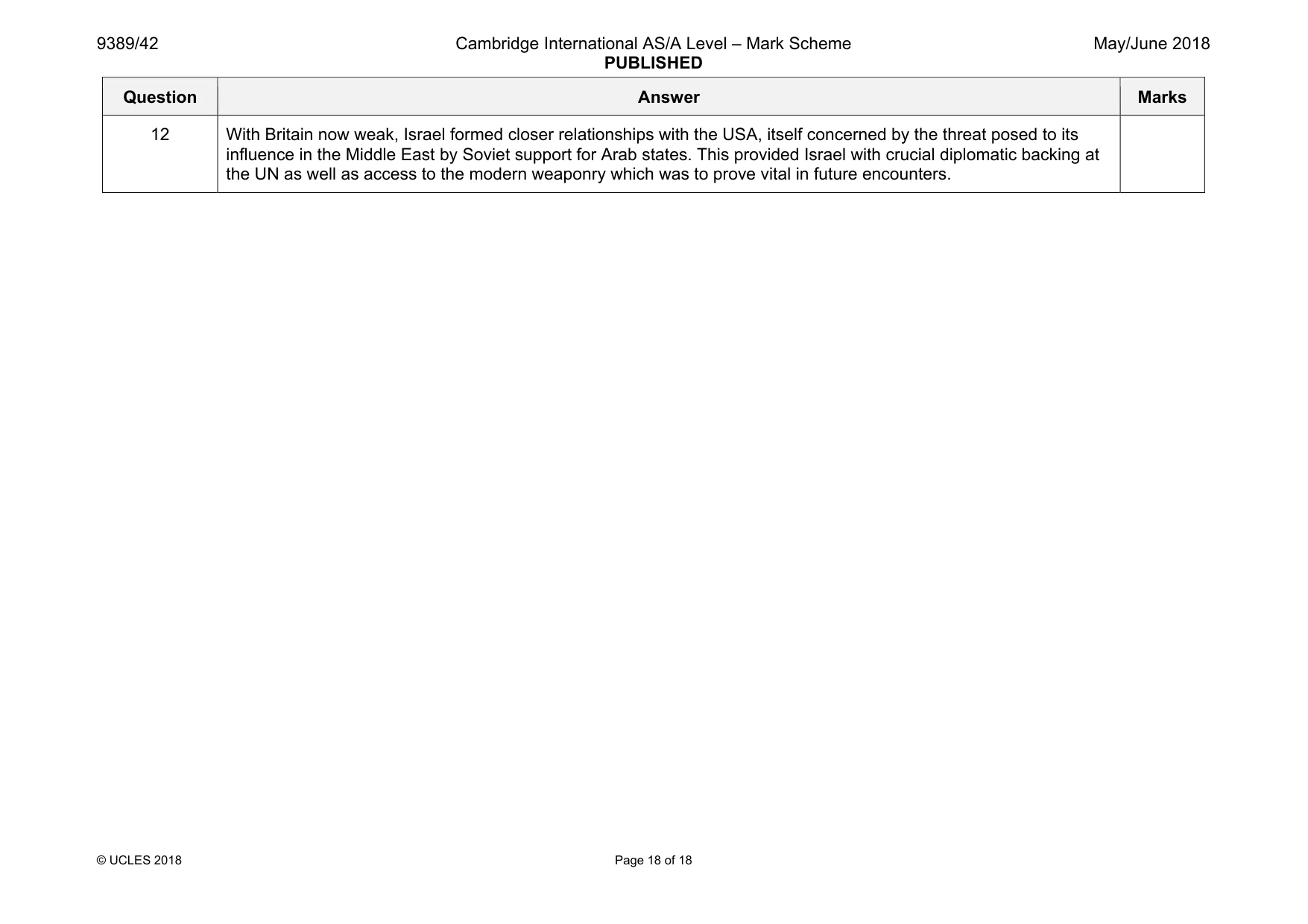 Mark scheme, page 18 of 18