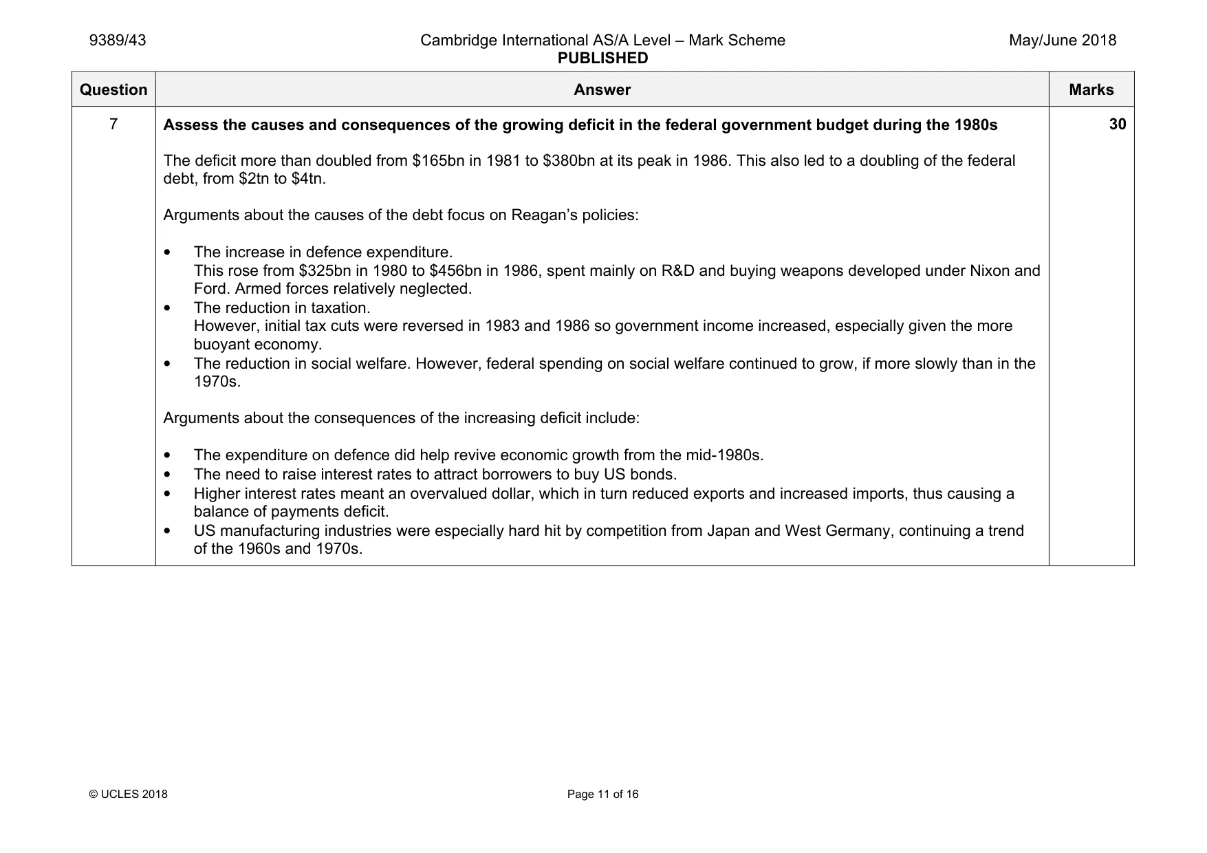 Mark scheme, page 11 of 16