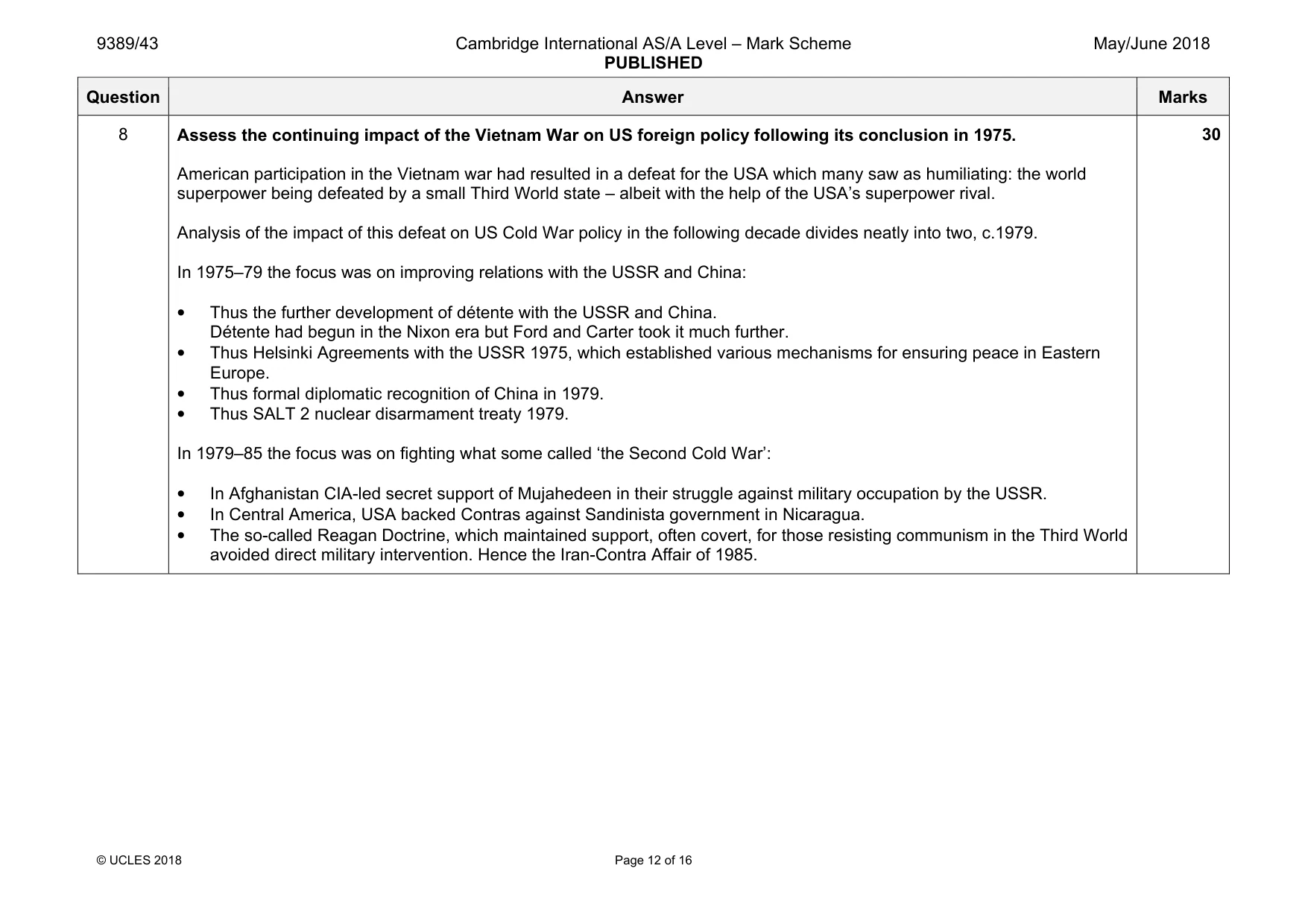 Mark scheme, page 12 of 16