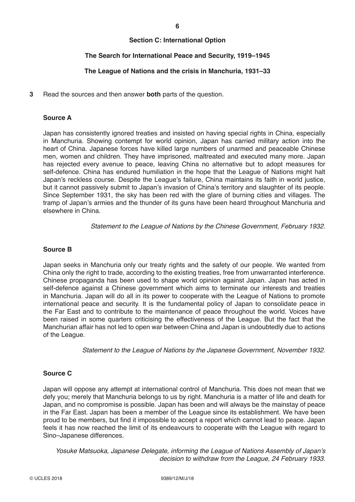 Cambridge A Level History 9389 2018 May/June Paper 1 · Variant 2 question paper, page 6 of 8