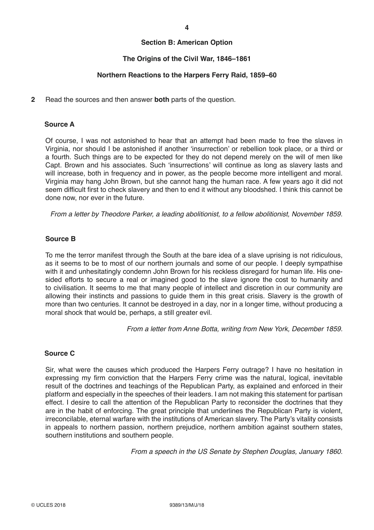 Cambridge A Level History 9389 2018 May/June Paper 1 · Variant 3 question paper, page 4 of 8