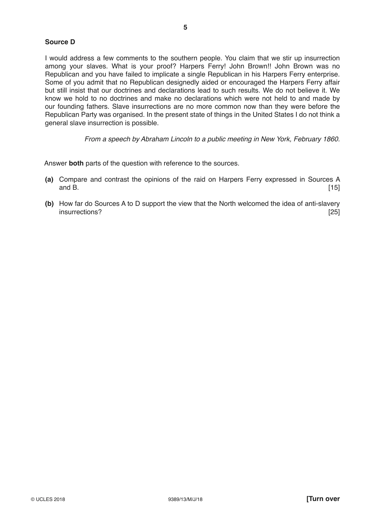 Cambridge A Level History 9389 2018 May/June Paper 1 · Variant 3 question paper, page 5 of 8