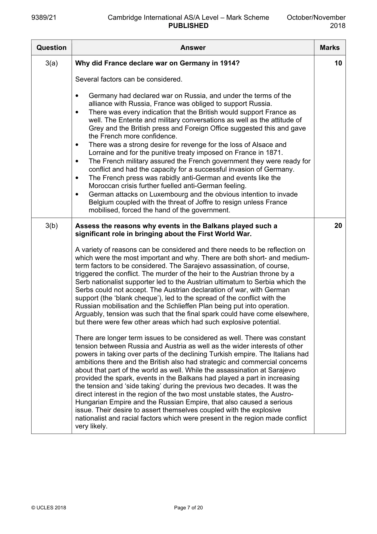 Mark scheme, page 7 of 20