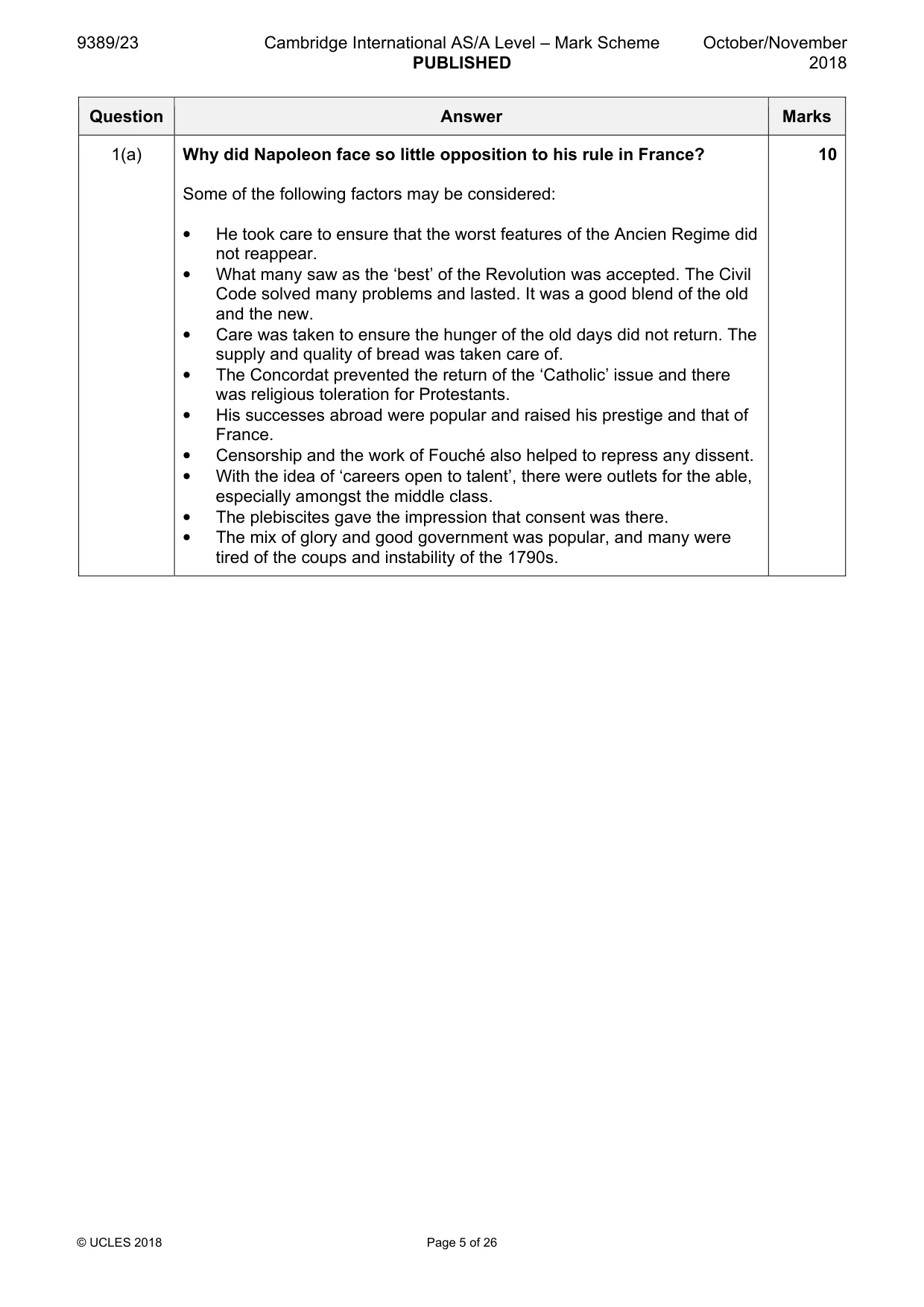 Mark scheme, page 5 of 26