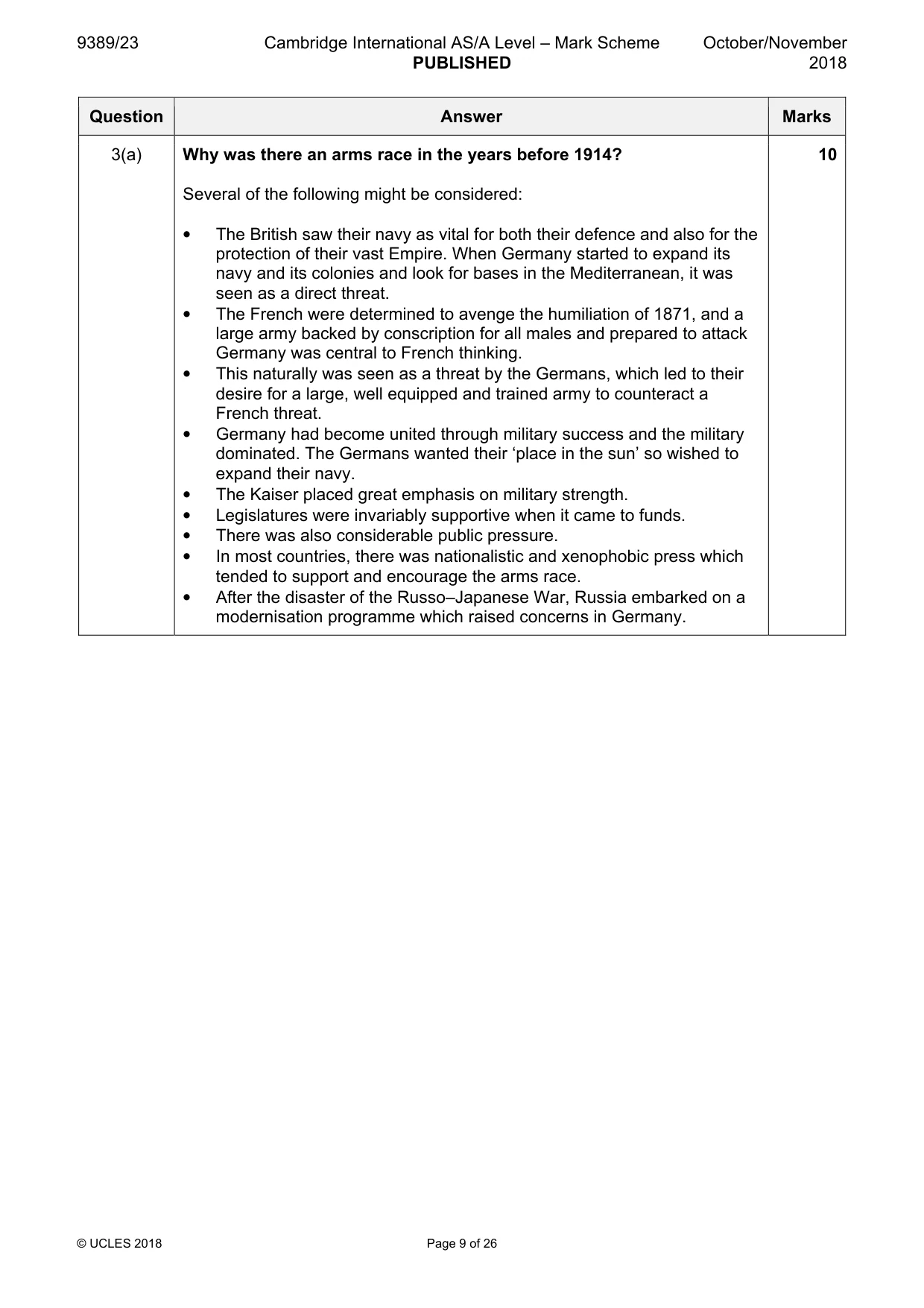 Mark scheme, page 9 of 26
