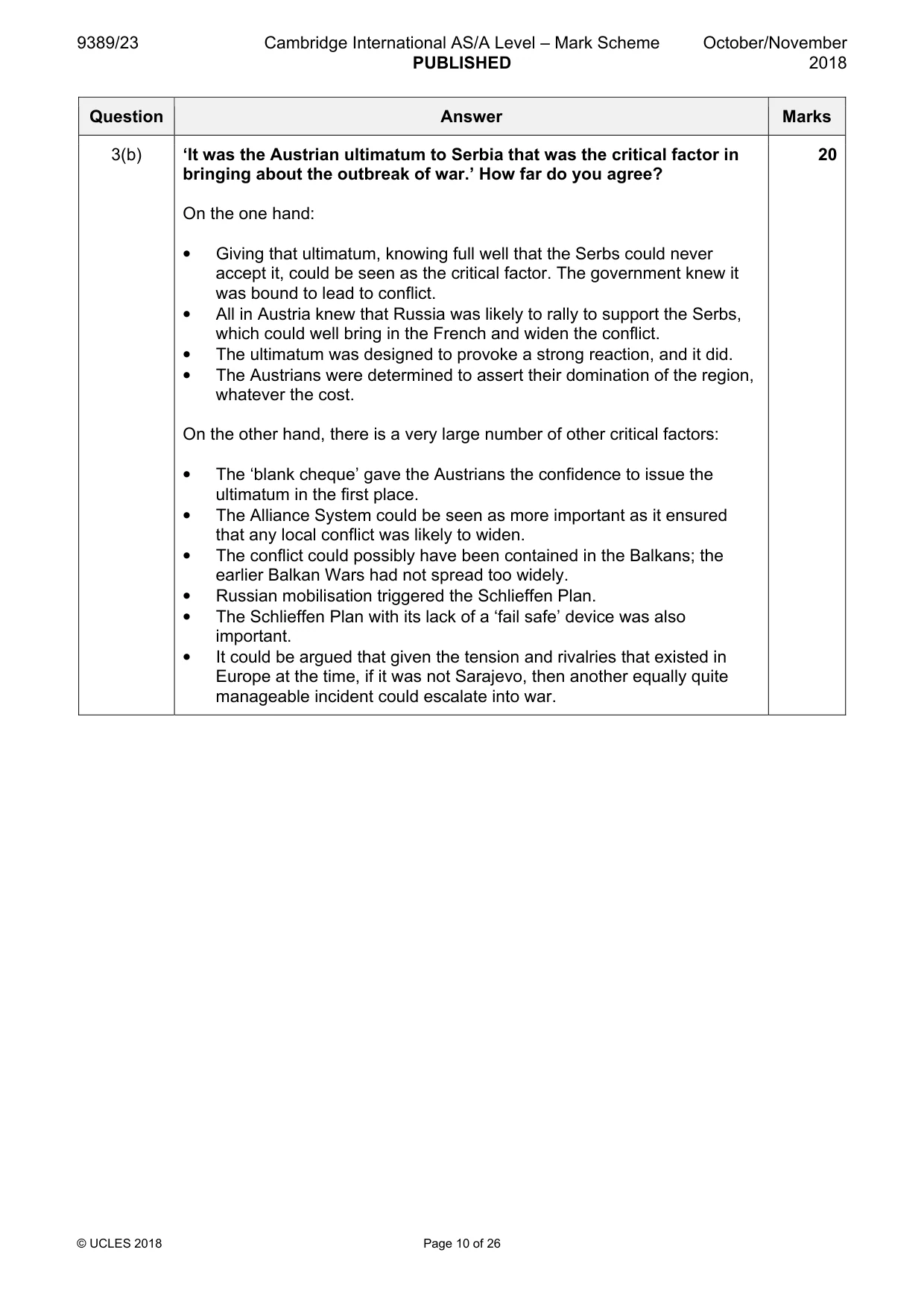 Mark scheme, page 10 of 26