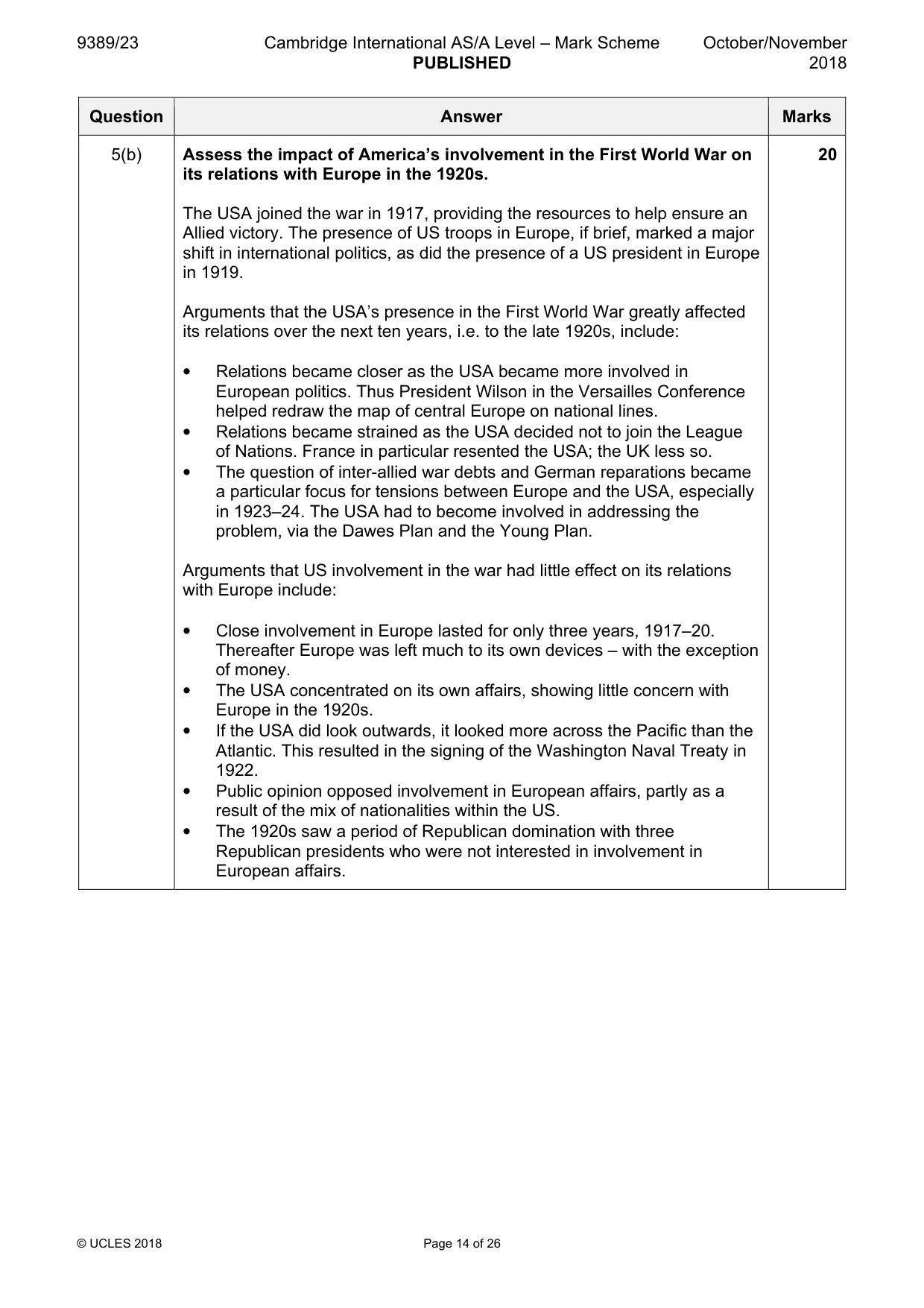 Mark scheme, page 14 of 26
