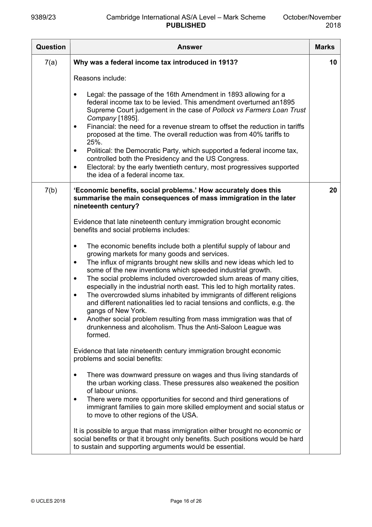 Mark scheme, page 16 of 26