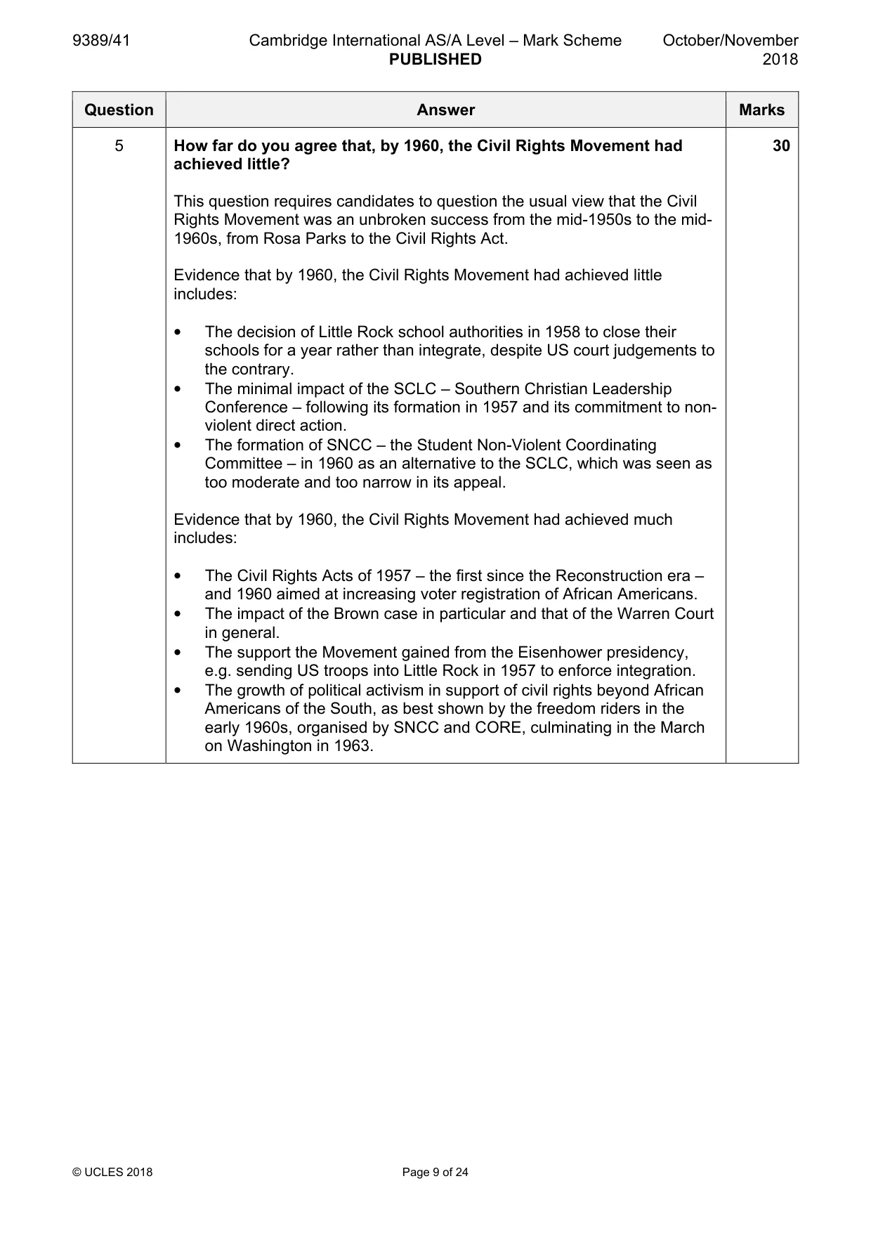 Mark scheme, page 9 of 24