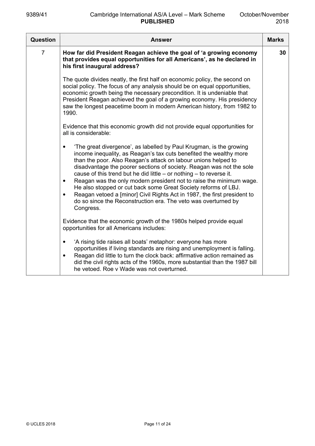 Mark scheme, page 11 of 24