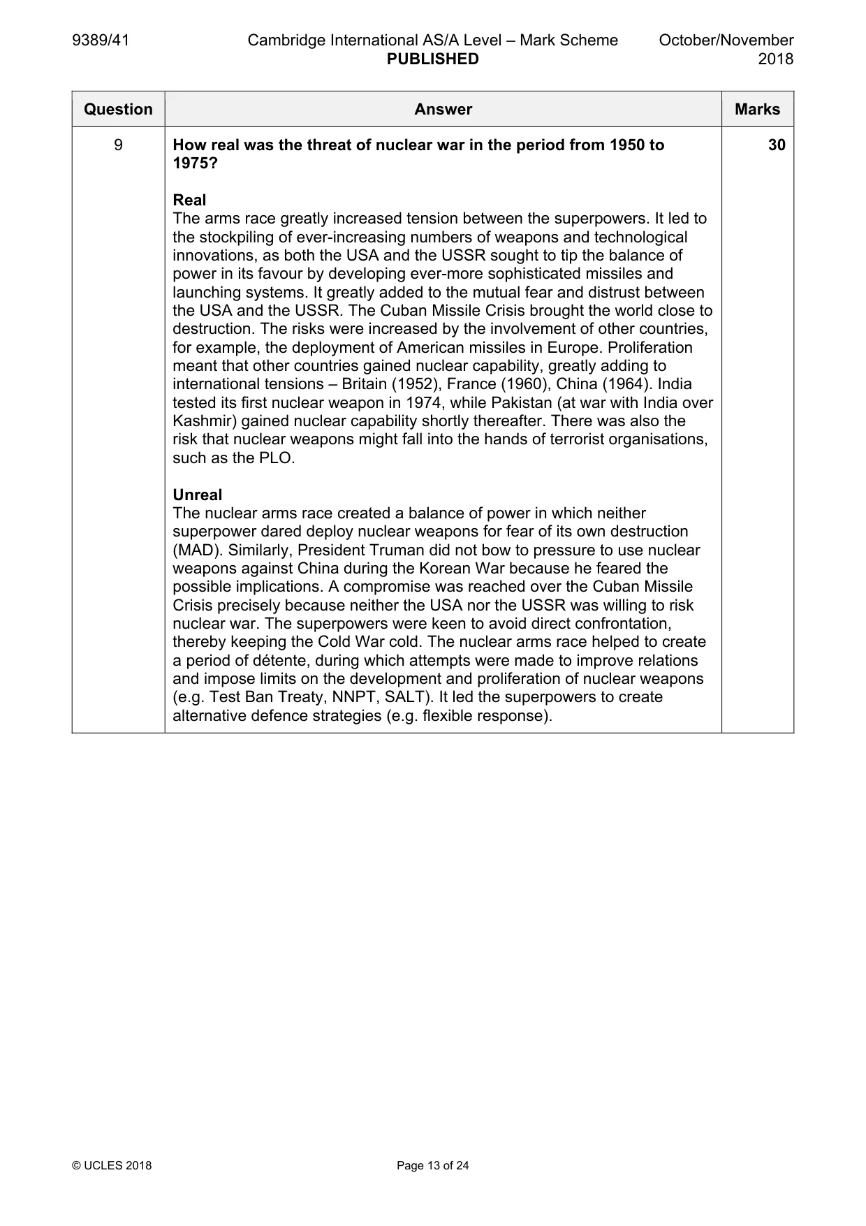 Mark scheme, page 13 of 24