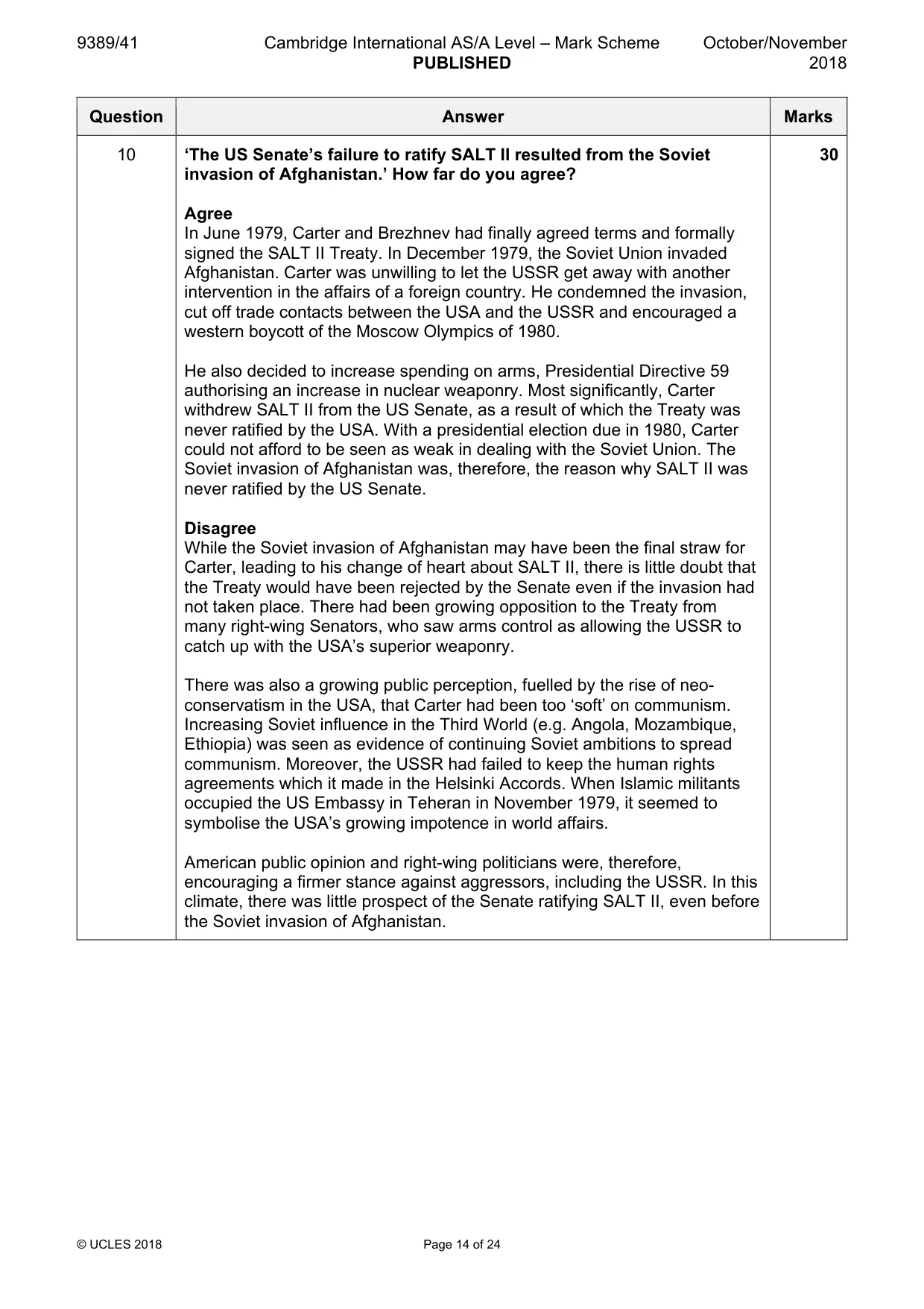Mark scheme, page 14 of 24