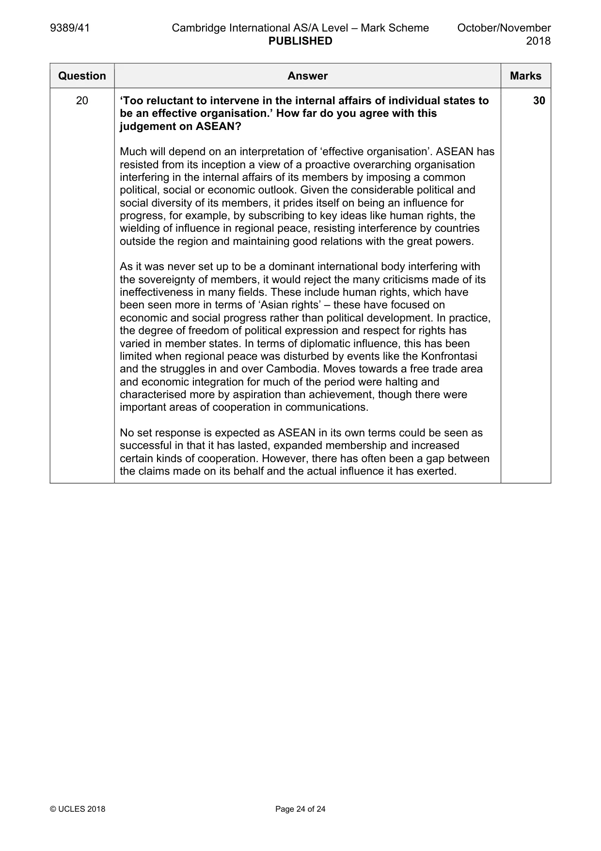 Mark scheme, page 24 of 24
