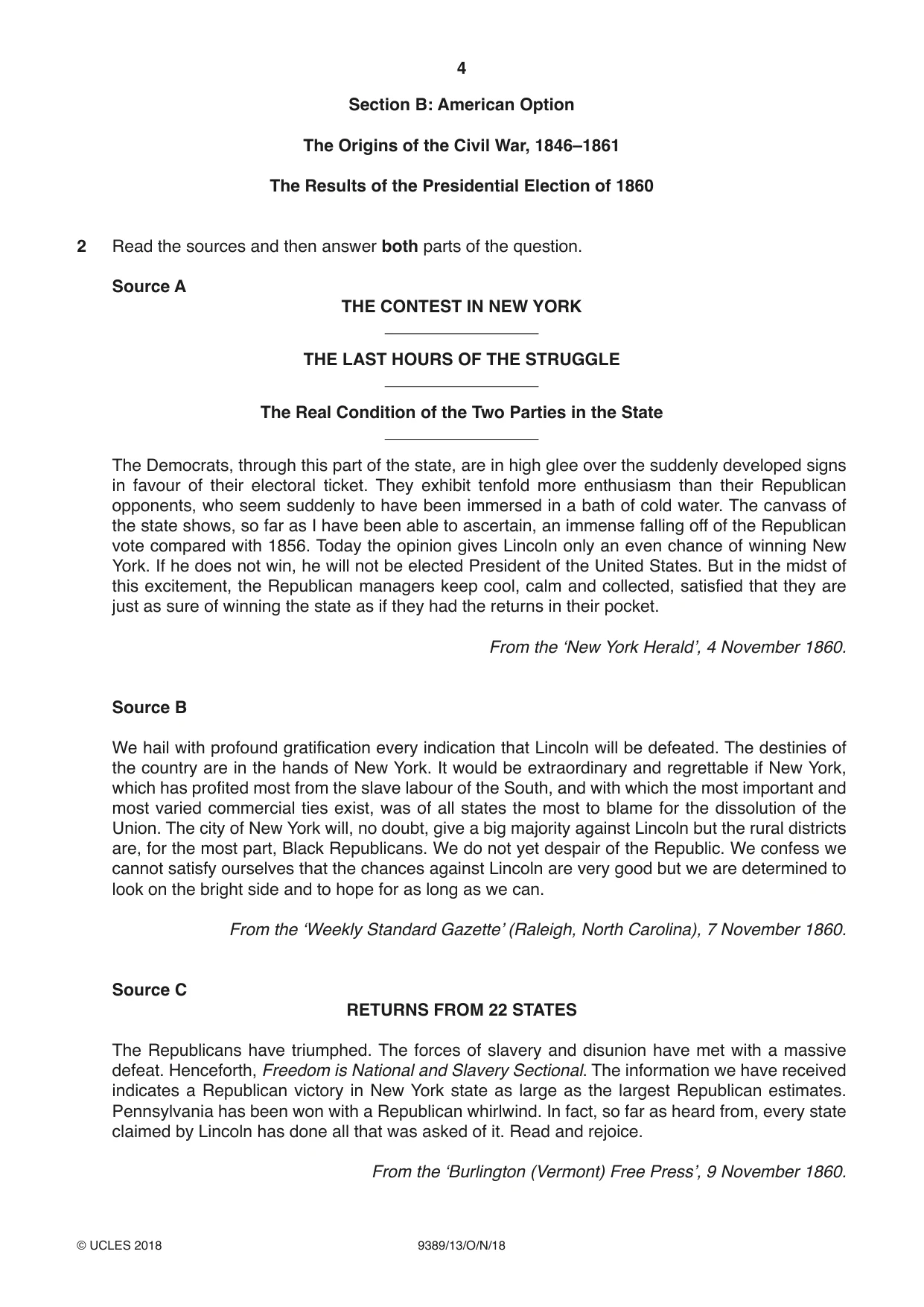 Cambridge A Level History 9389 2018 Oct/Nov Paper 1 · Variant 3 question paper, page 4 of 8