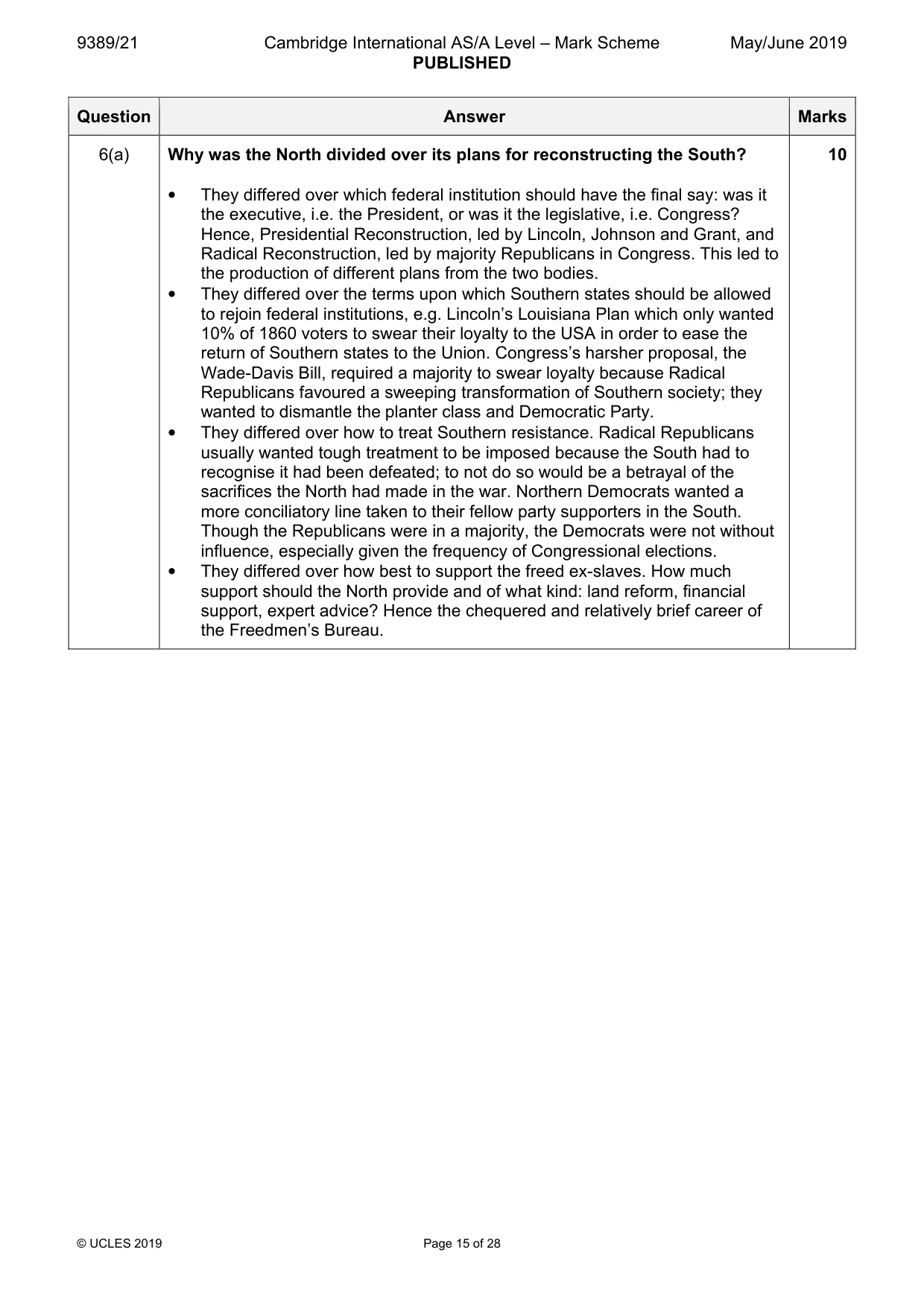 Mark scheme, page 15 of 28