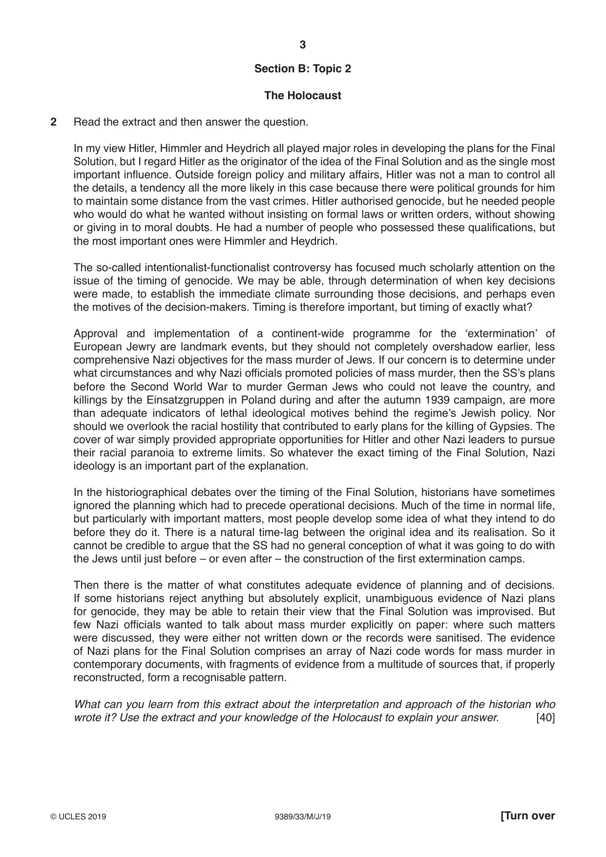 Cambridge A Level History 9389 2019 May/June Paper 3 · Variant 3 question paper, page 3 of 4