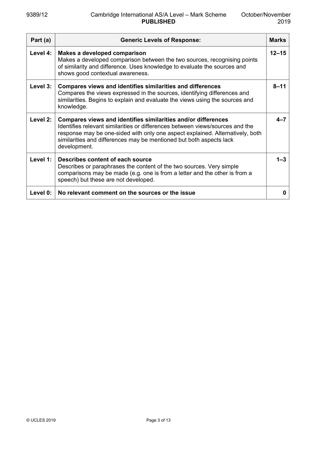 Mark scheme, page 3 of 13