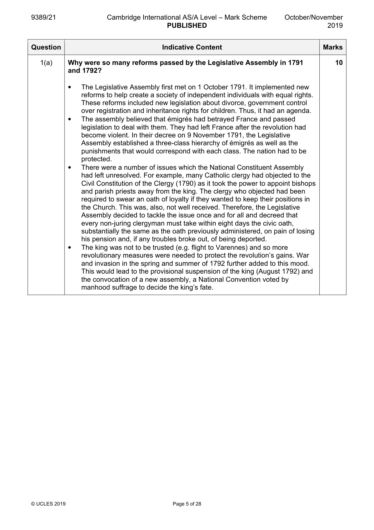 Mark scheme, page 5 of 28