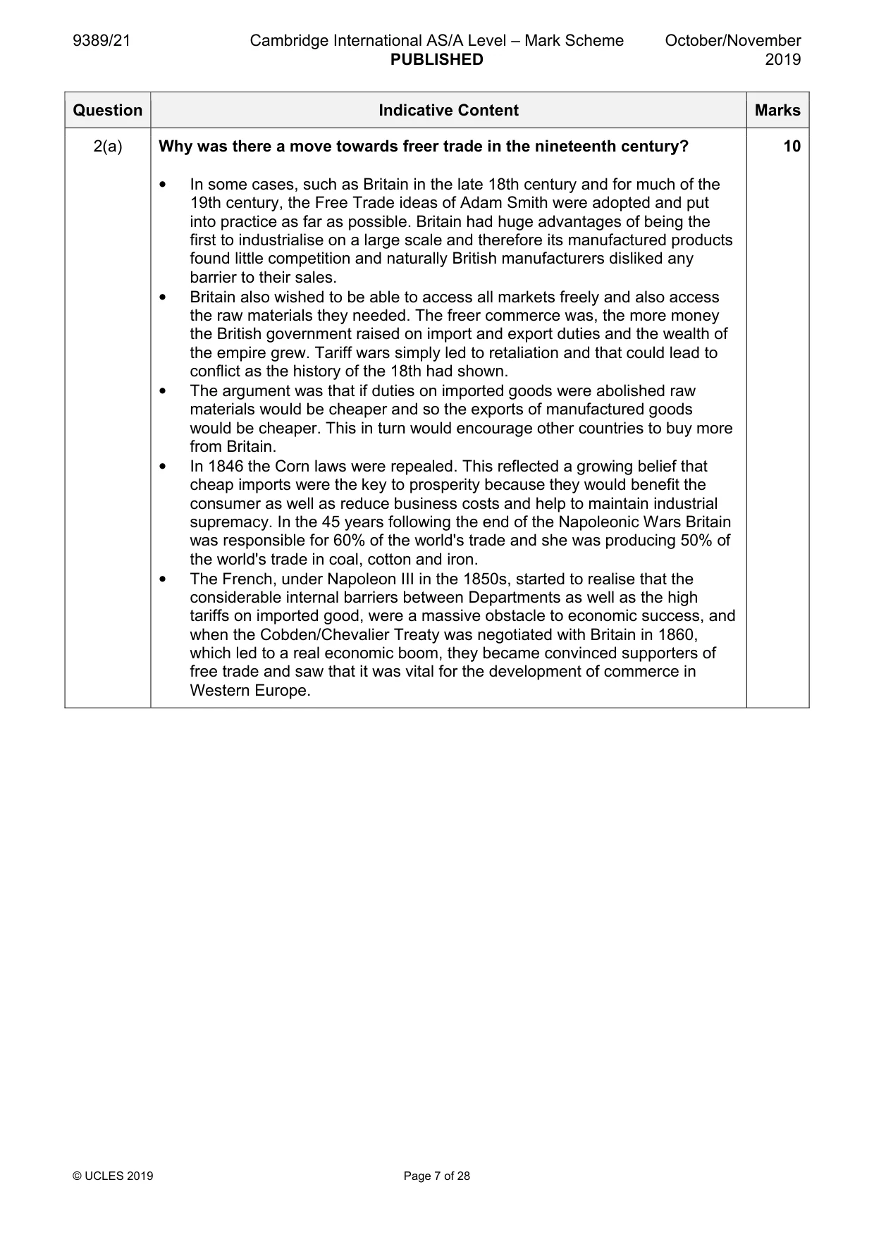Mark scheme, page 7 of 28