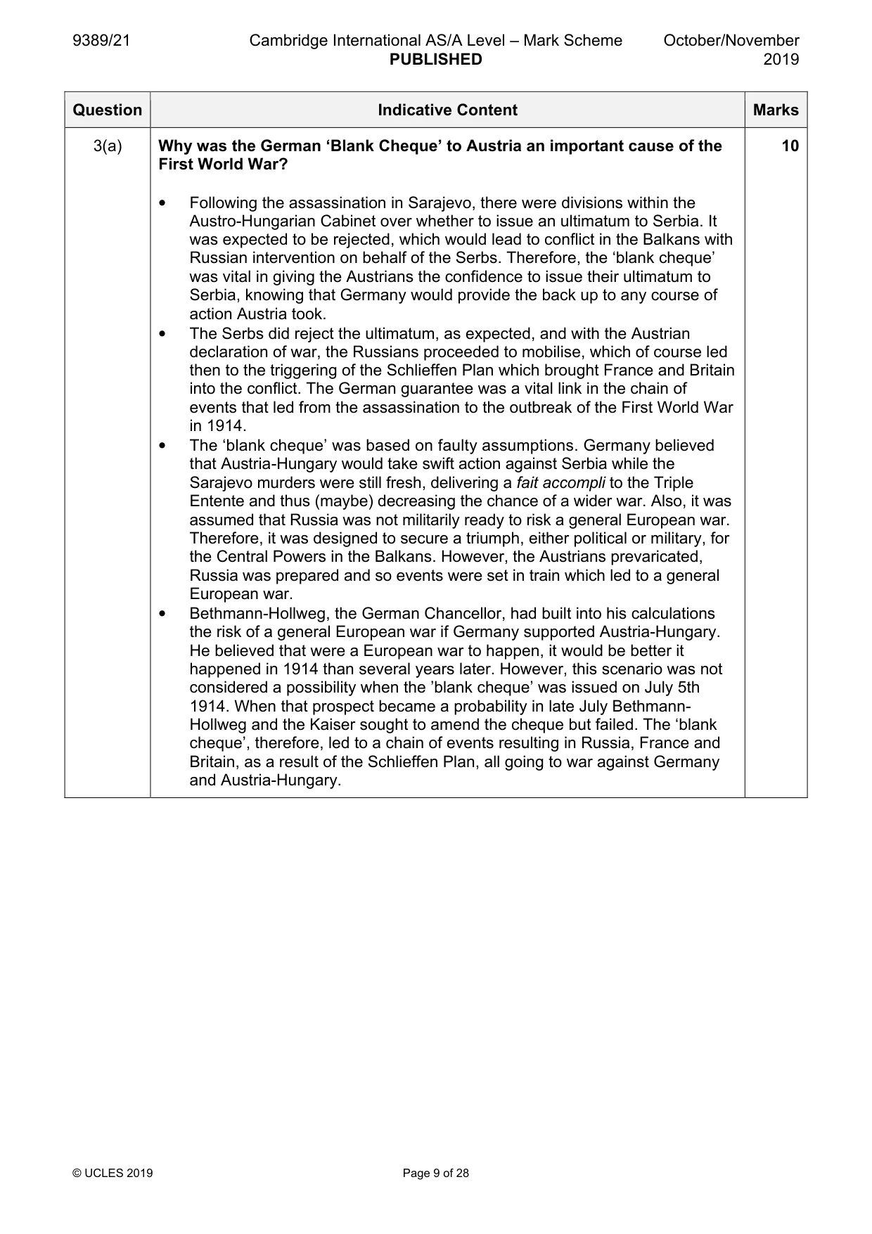 Mark scheme, page 9 of 28