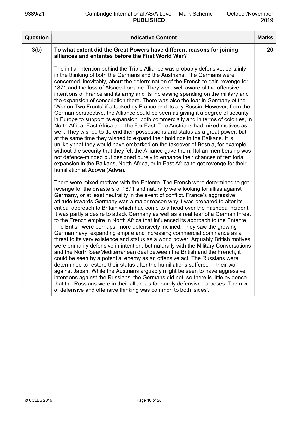 Mark scheme, page 10 of 28