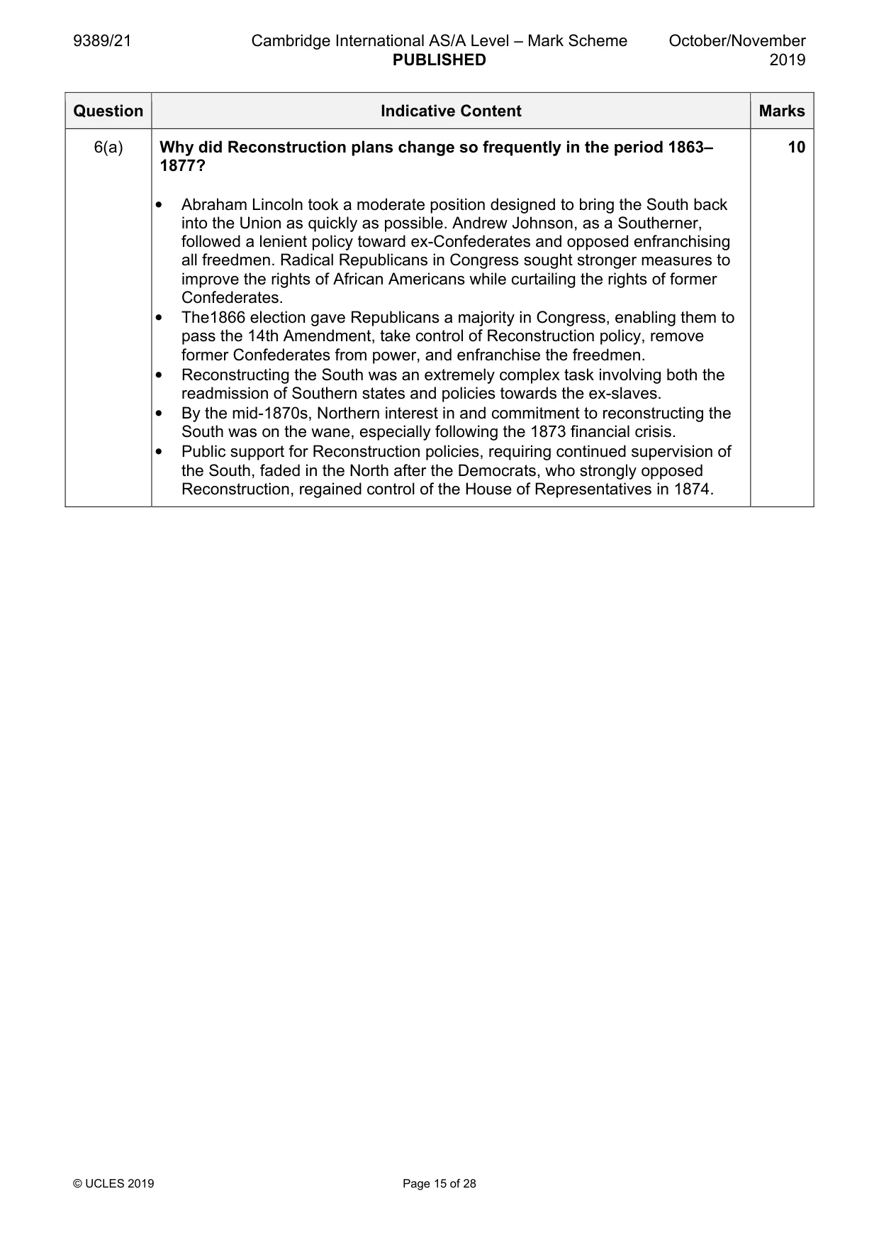 Mark scheme, page 15 of 28