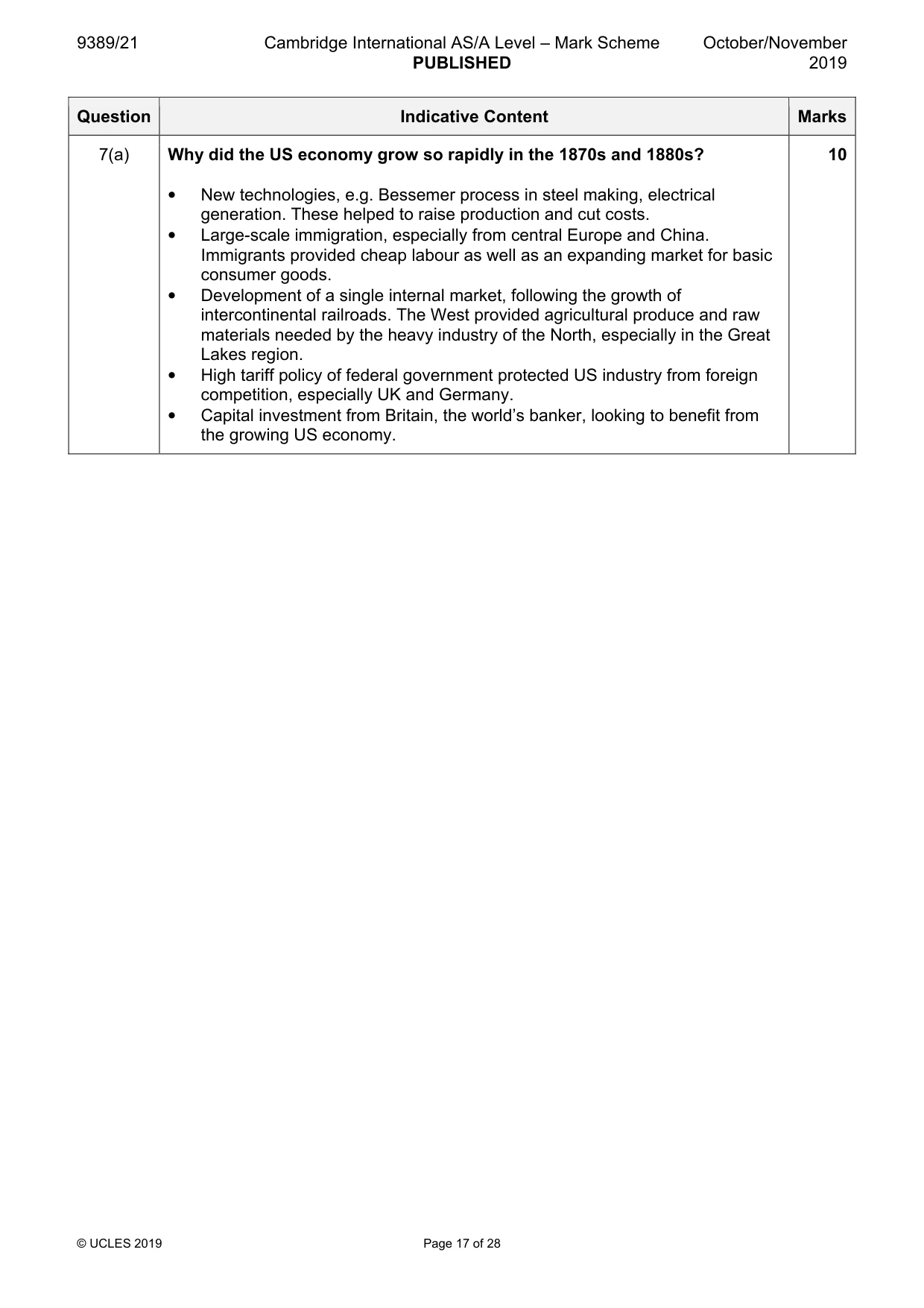 Mark scheme, page 17 of 28