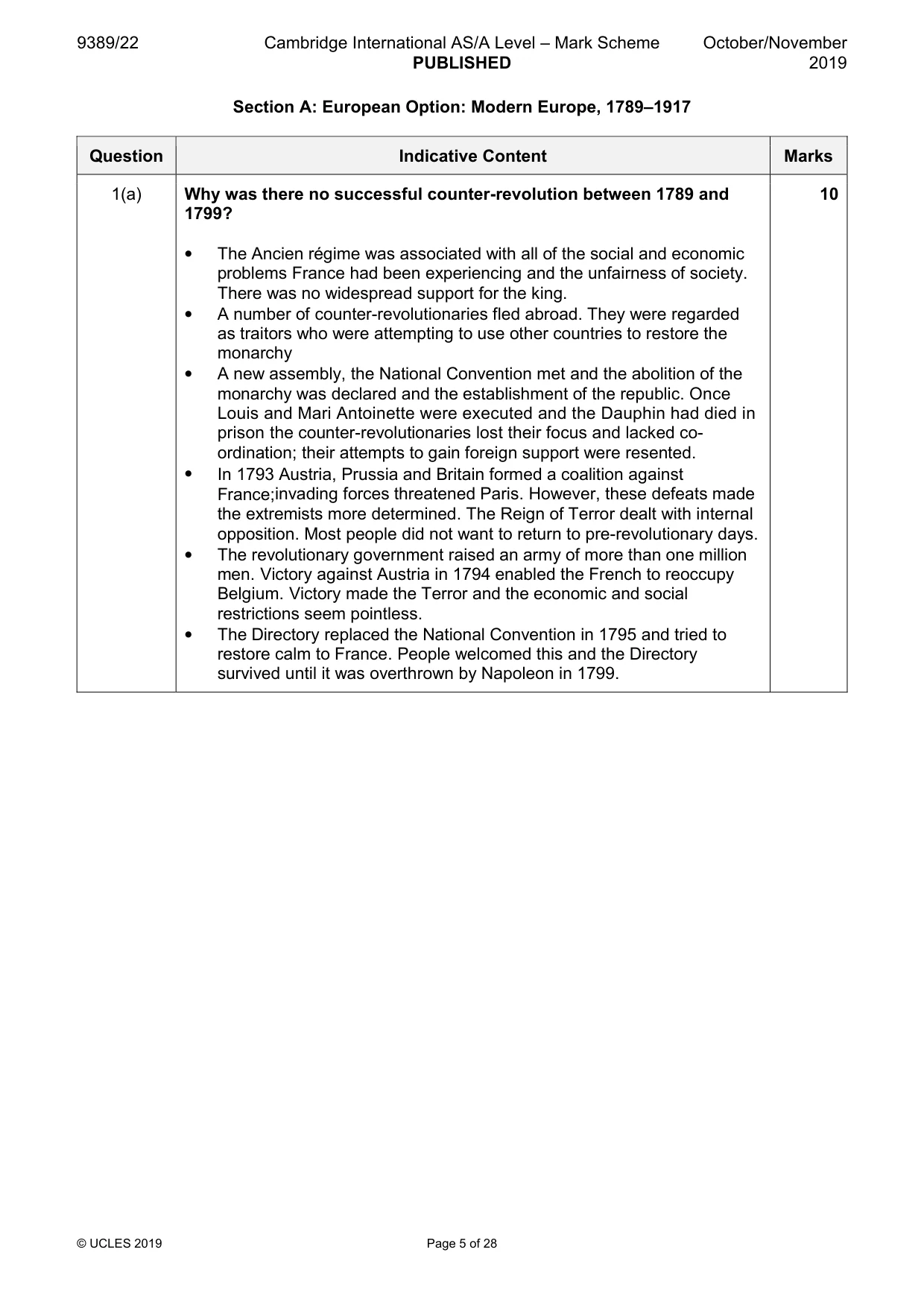 Mark scheme, page 5 of 28