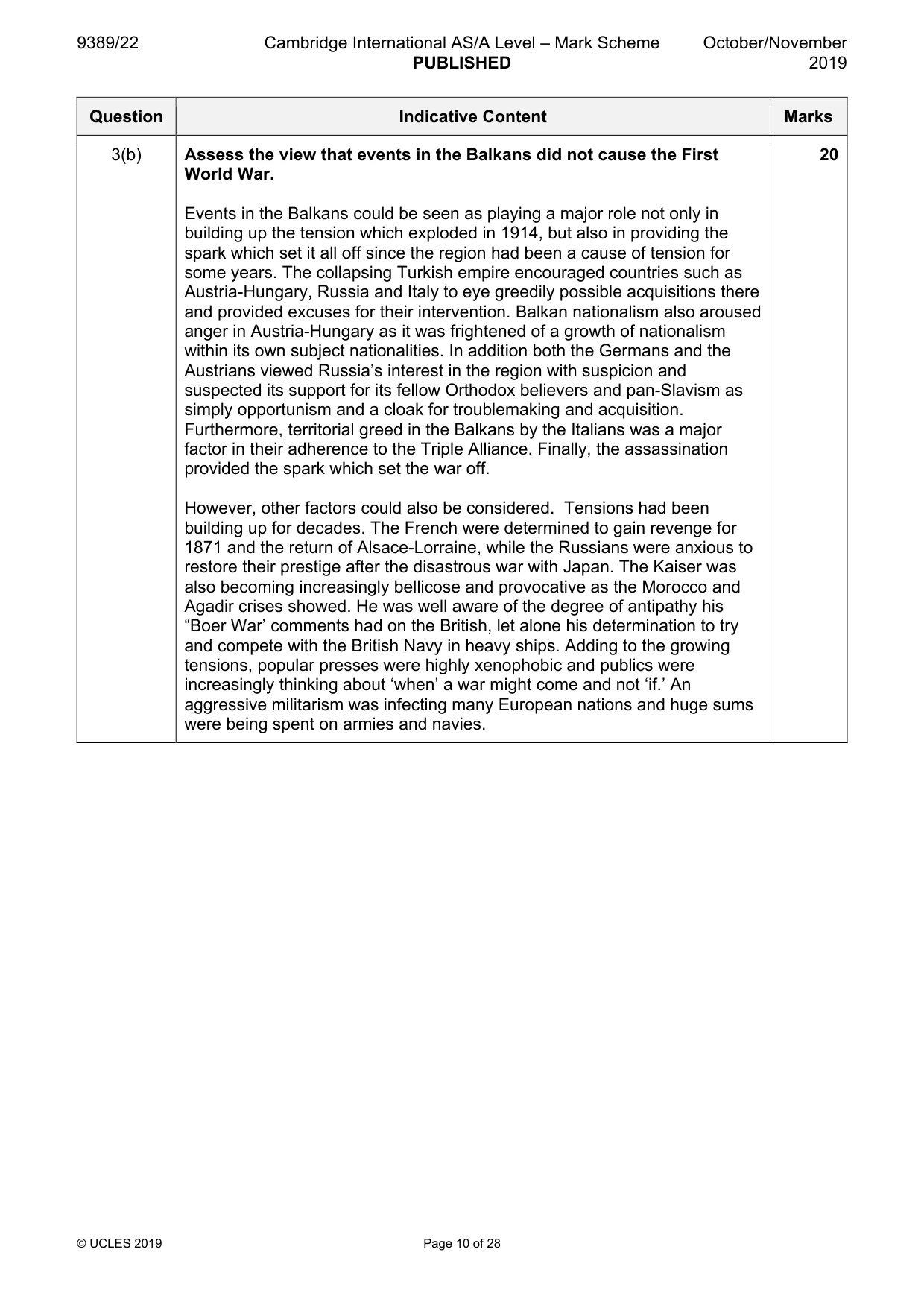 Mark scheme, page 10 of 28