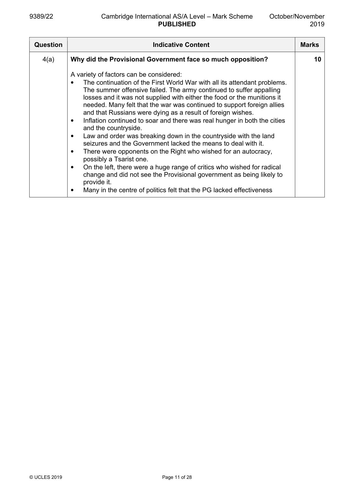 Mark scheme, page 11 of 28