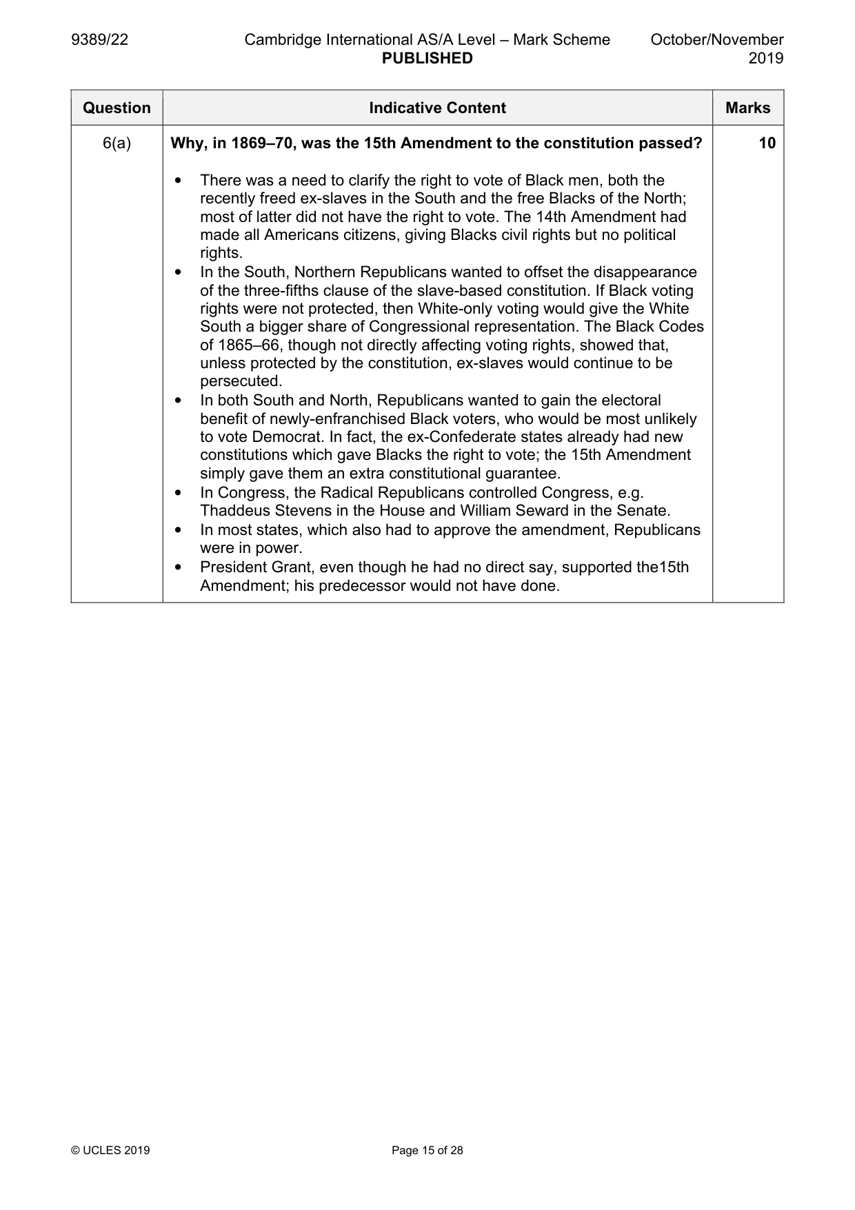 Mark scheme, page 15 of 28