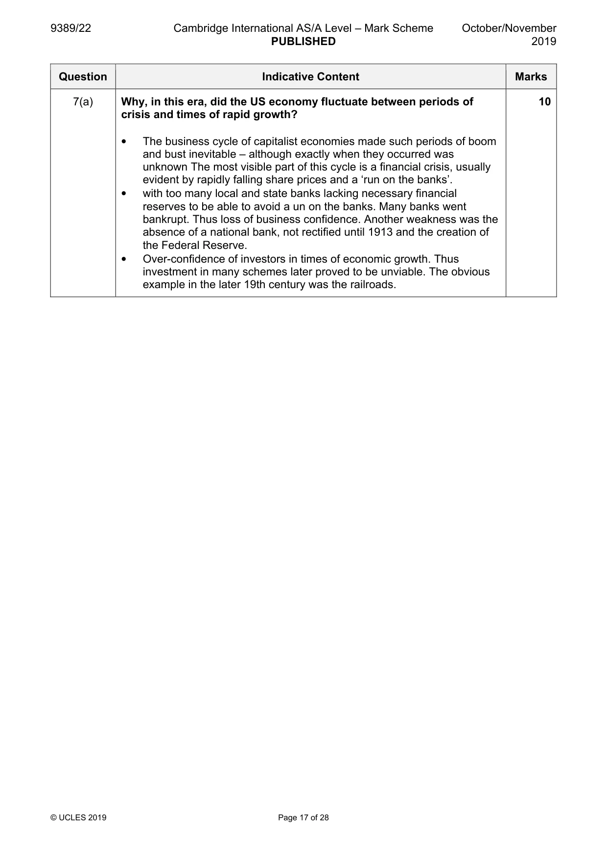 Mark scheme, page 17 of 28