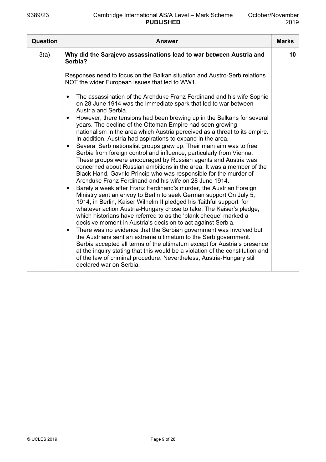 Mark scheme, page 9 of 28