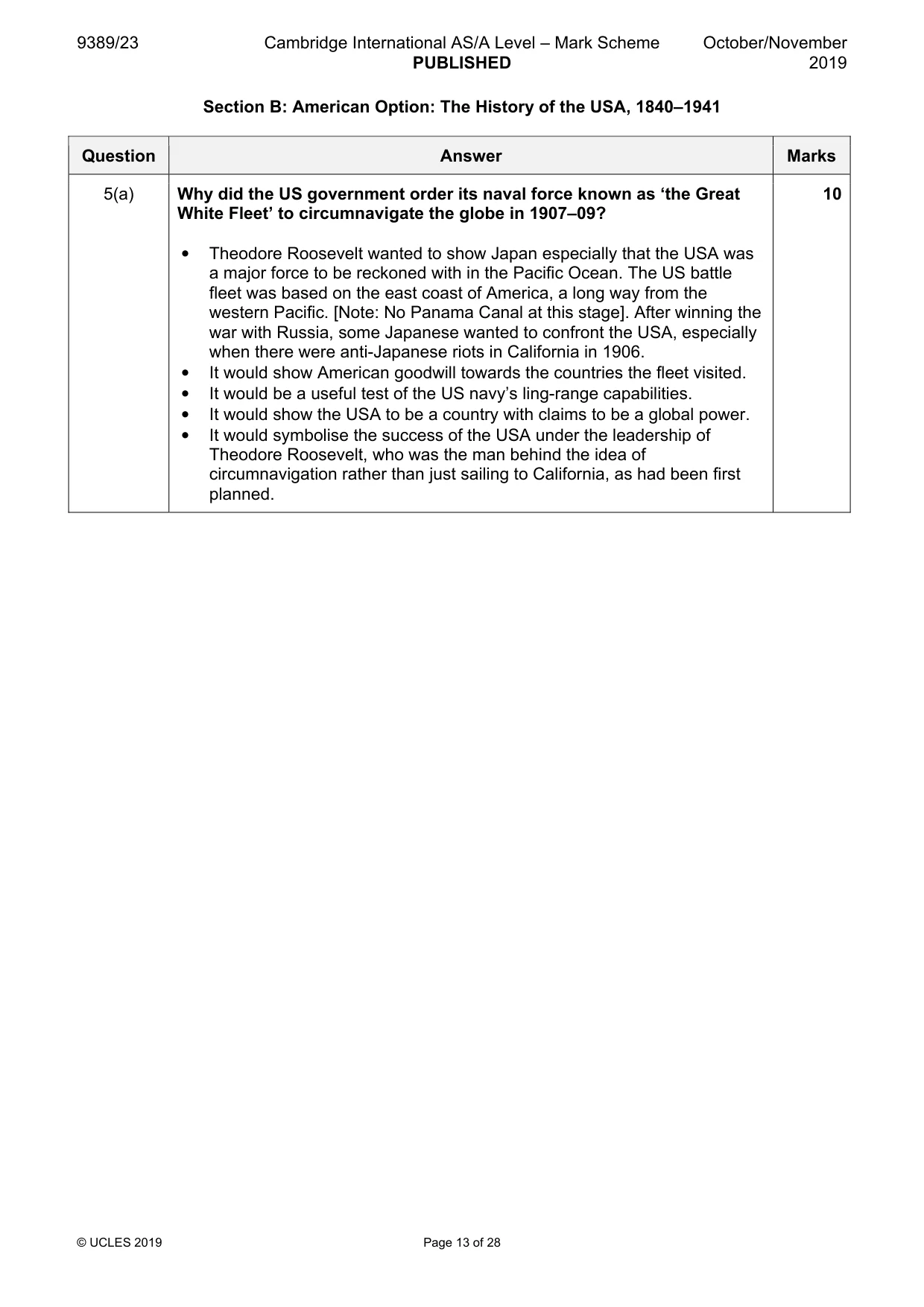 Mark scheme, page 13 of 28