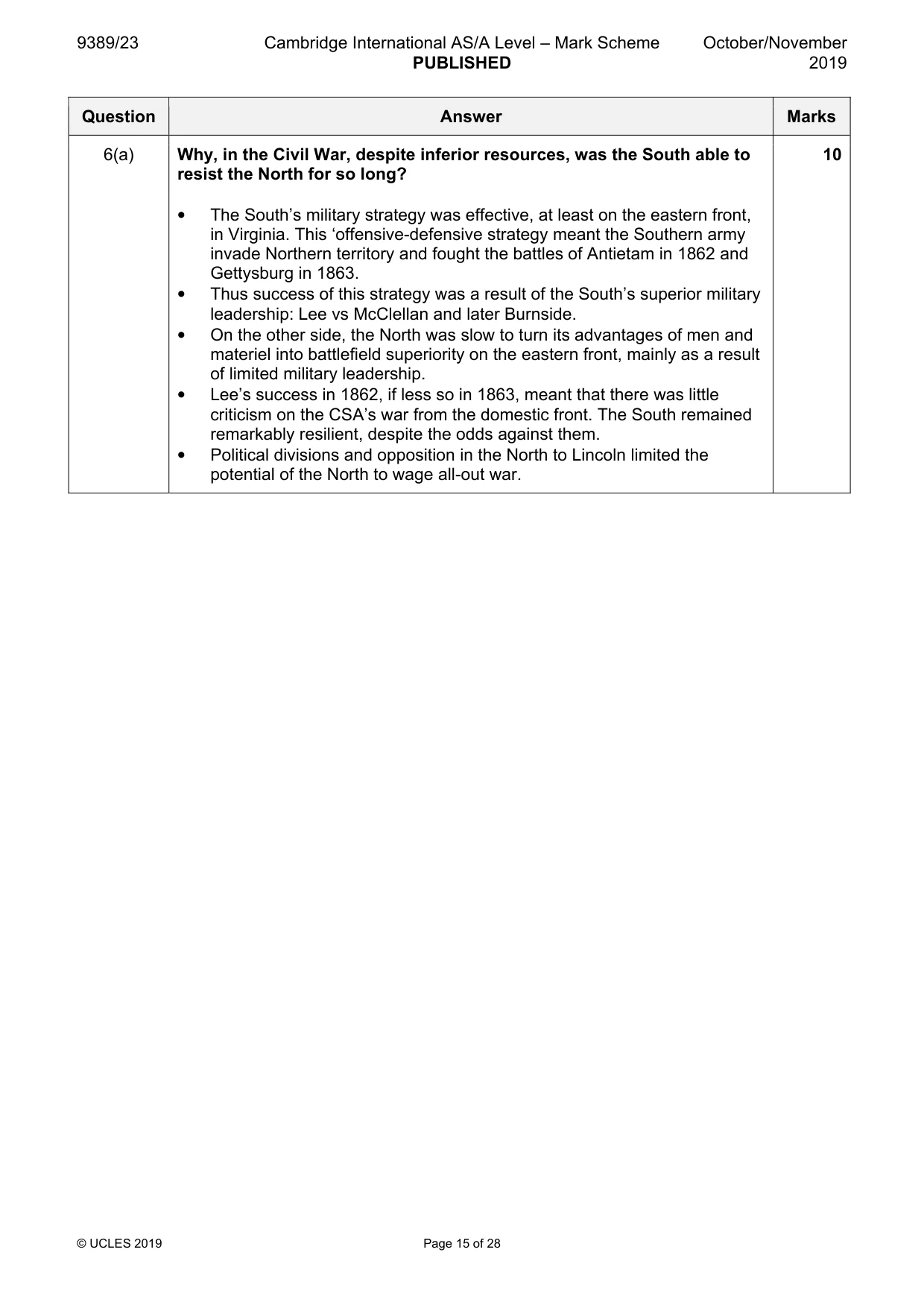 Mark scheme, page 15 of 28