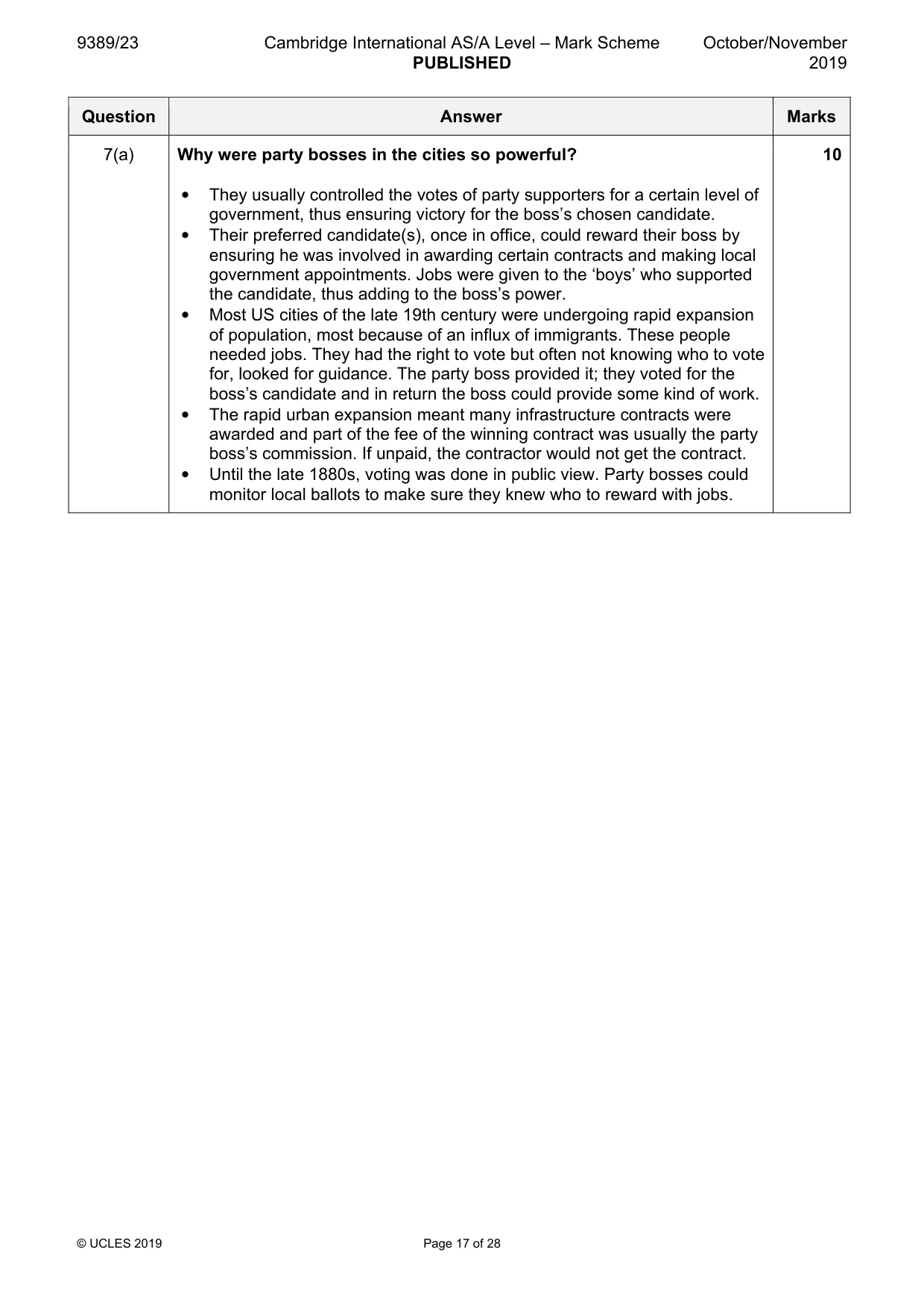 Mark scheme, page 17 of 28