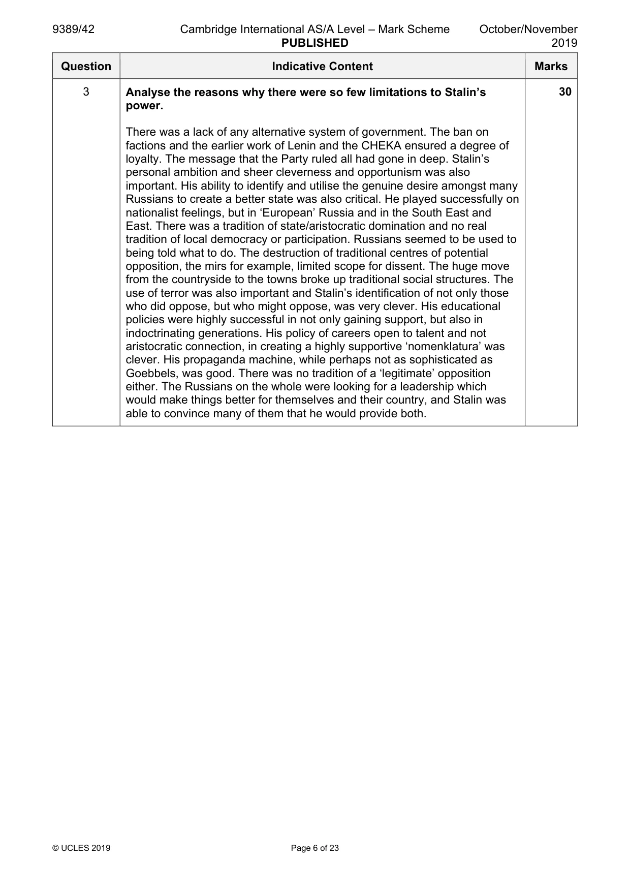 Mark scheme, page 6 of 23