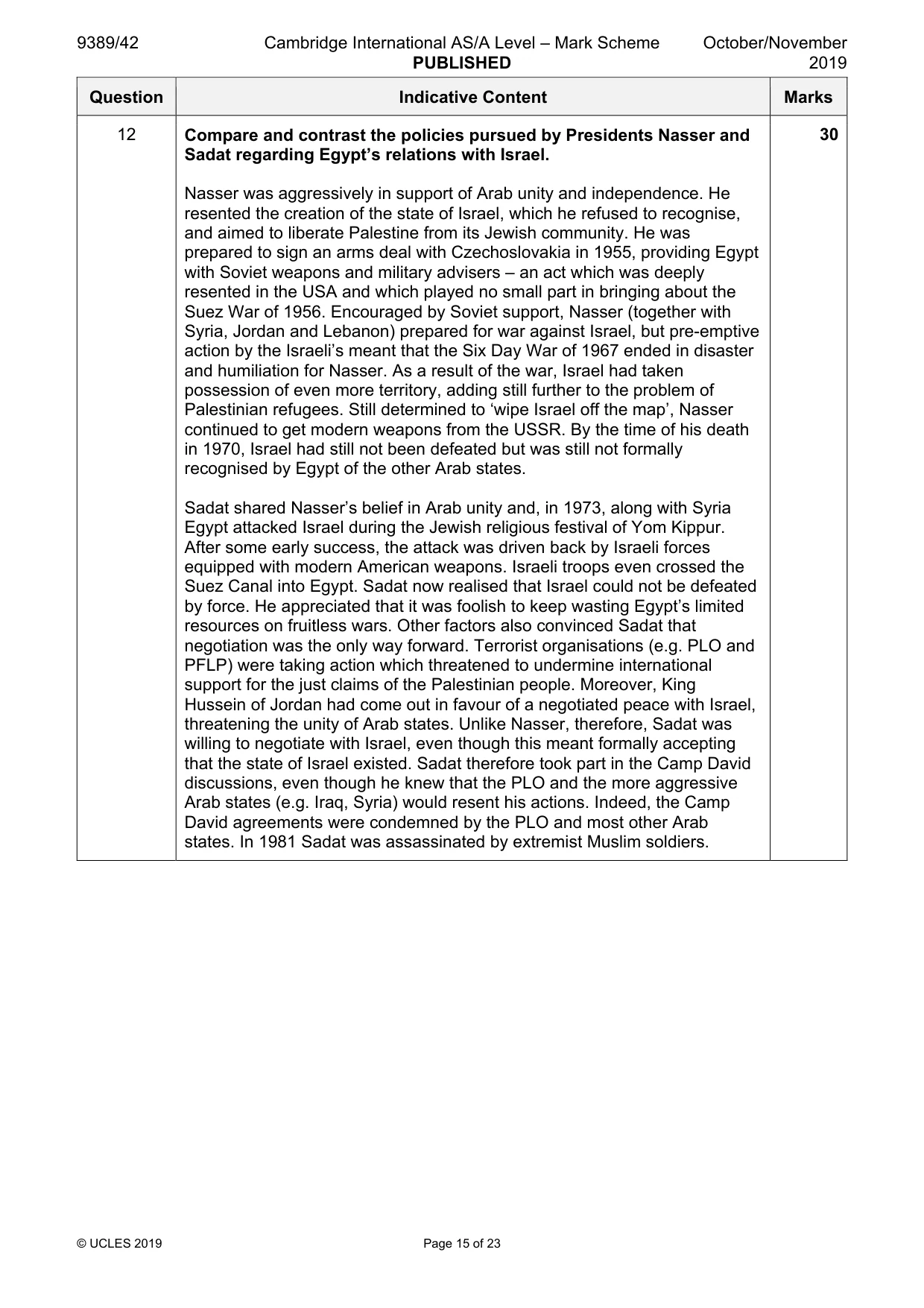 Mark scheme, page 15 of 23