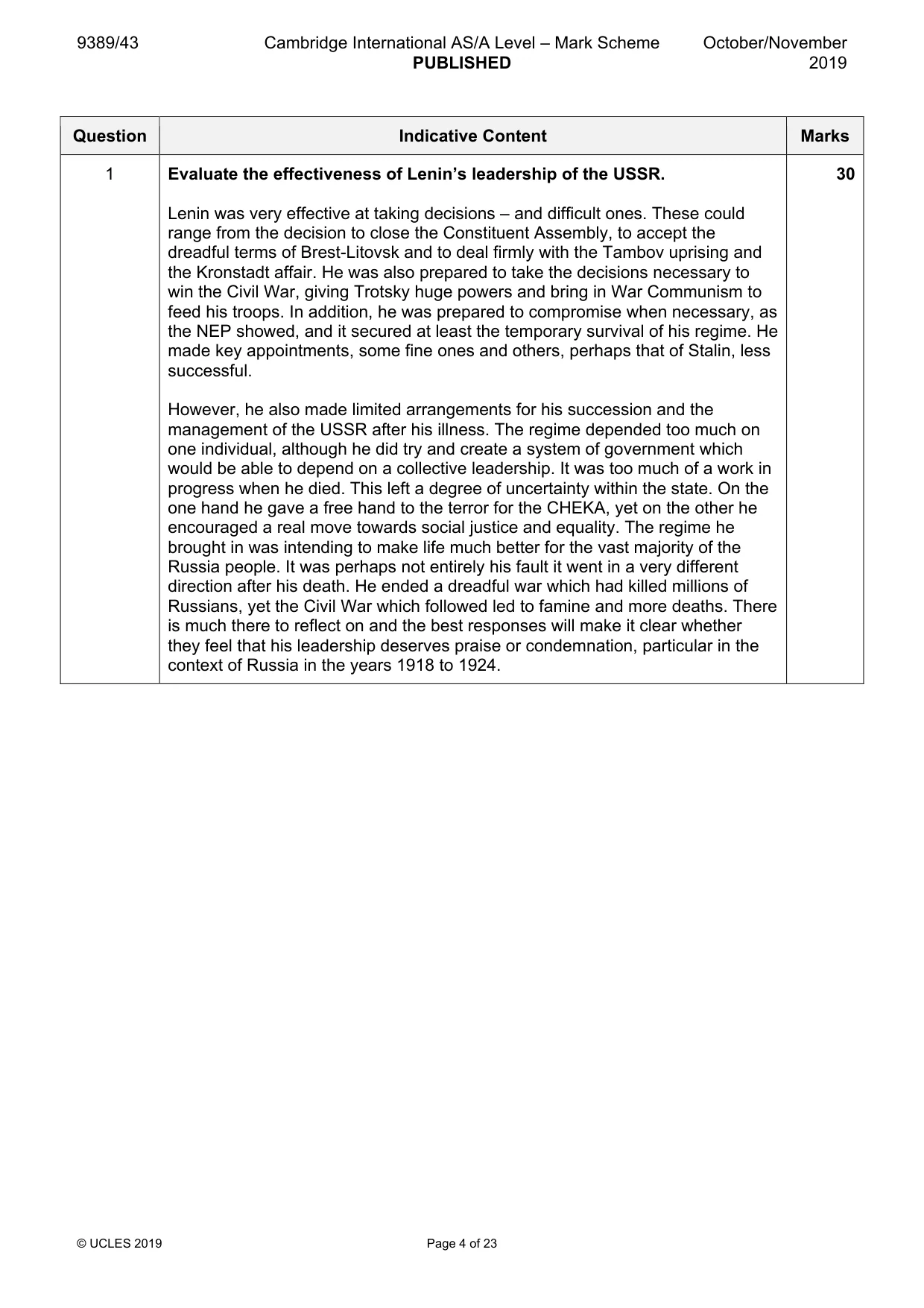 Mark scheme, page 4 of 23