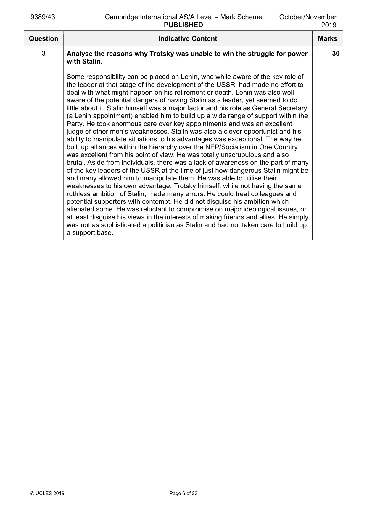 Mark scheme, page 6 of 23