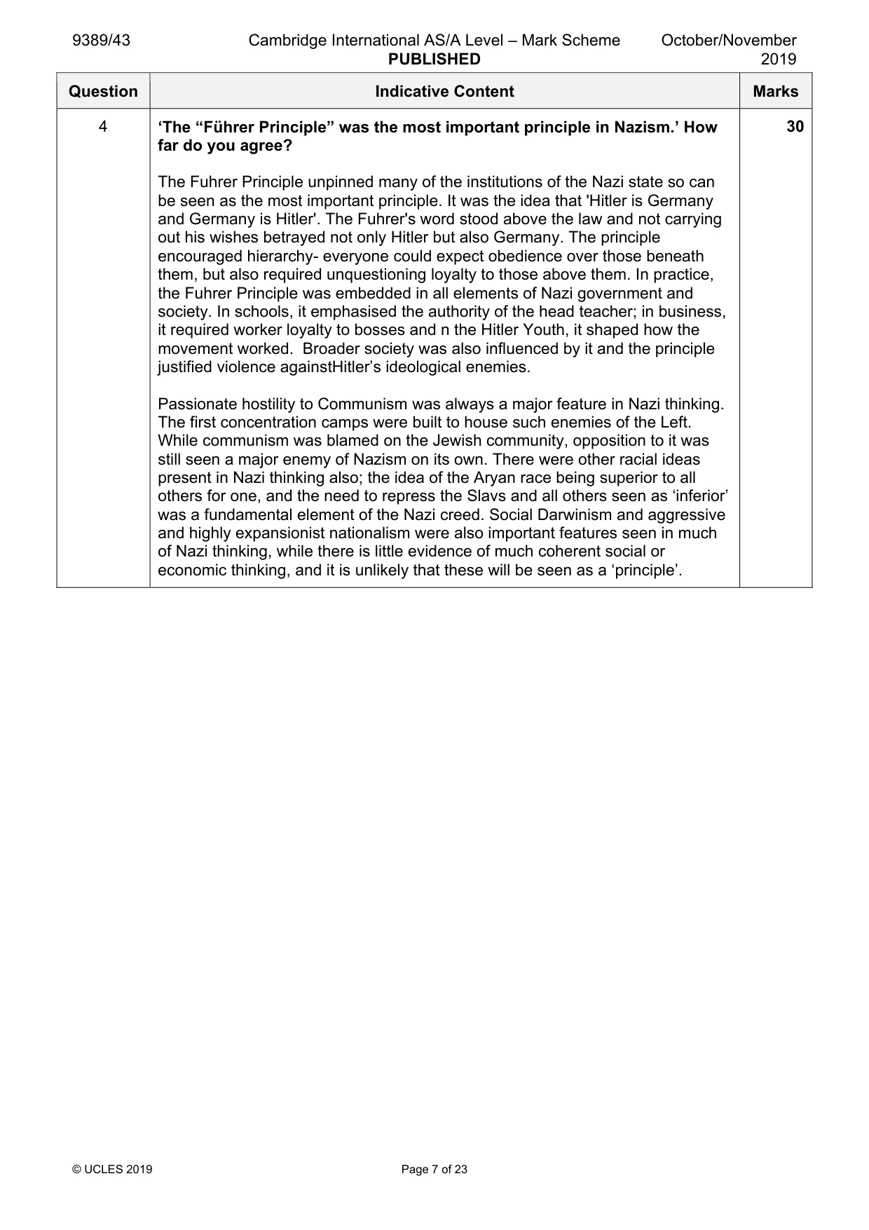 Mark scheme, page 7 of 23