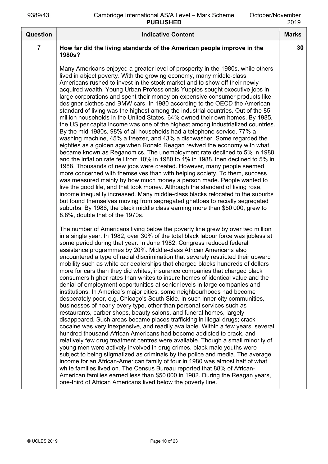 Mark scheme, page 10 of 23