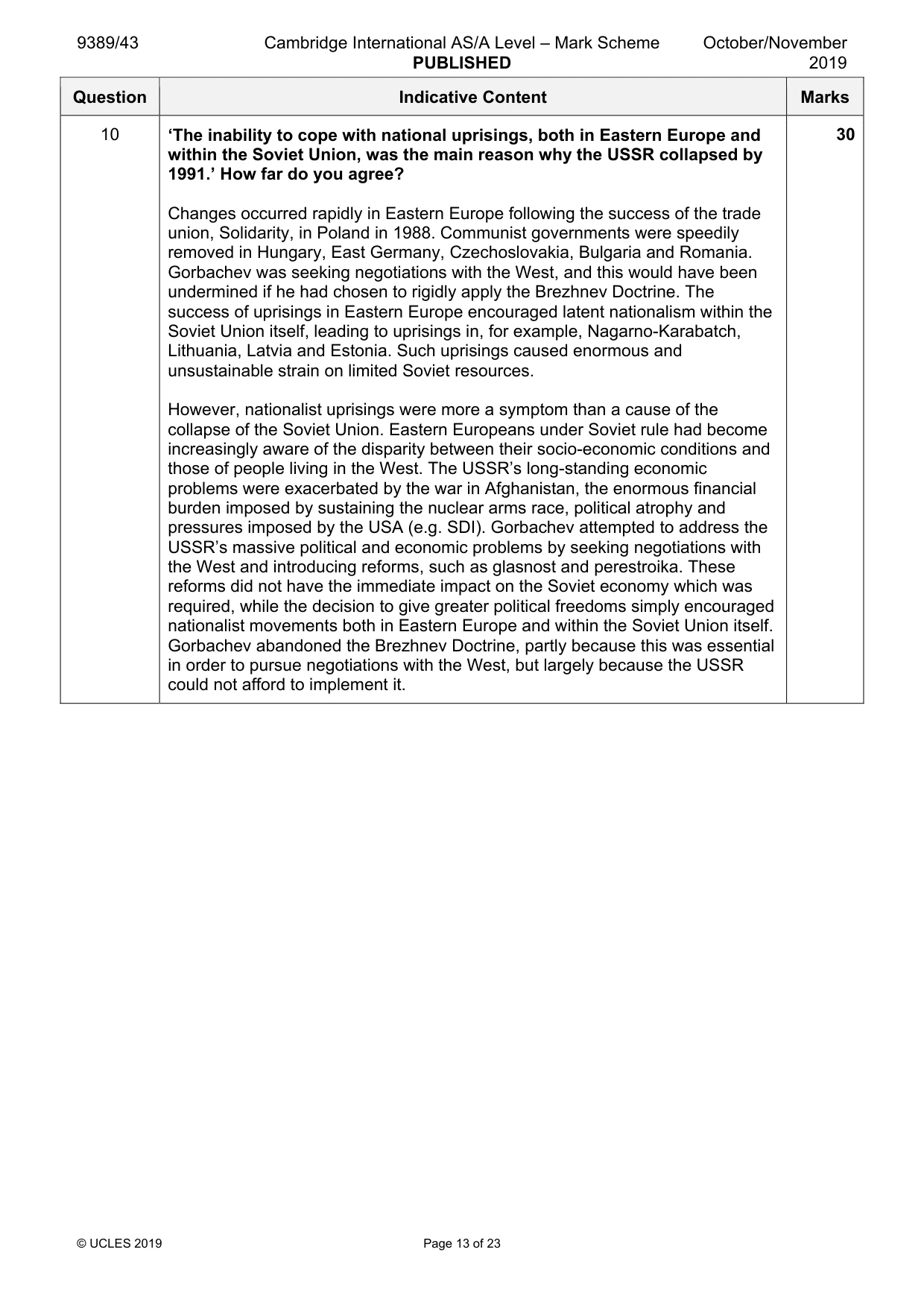 Mark scheme, page 13 of 23